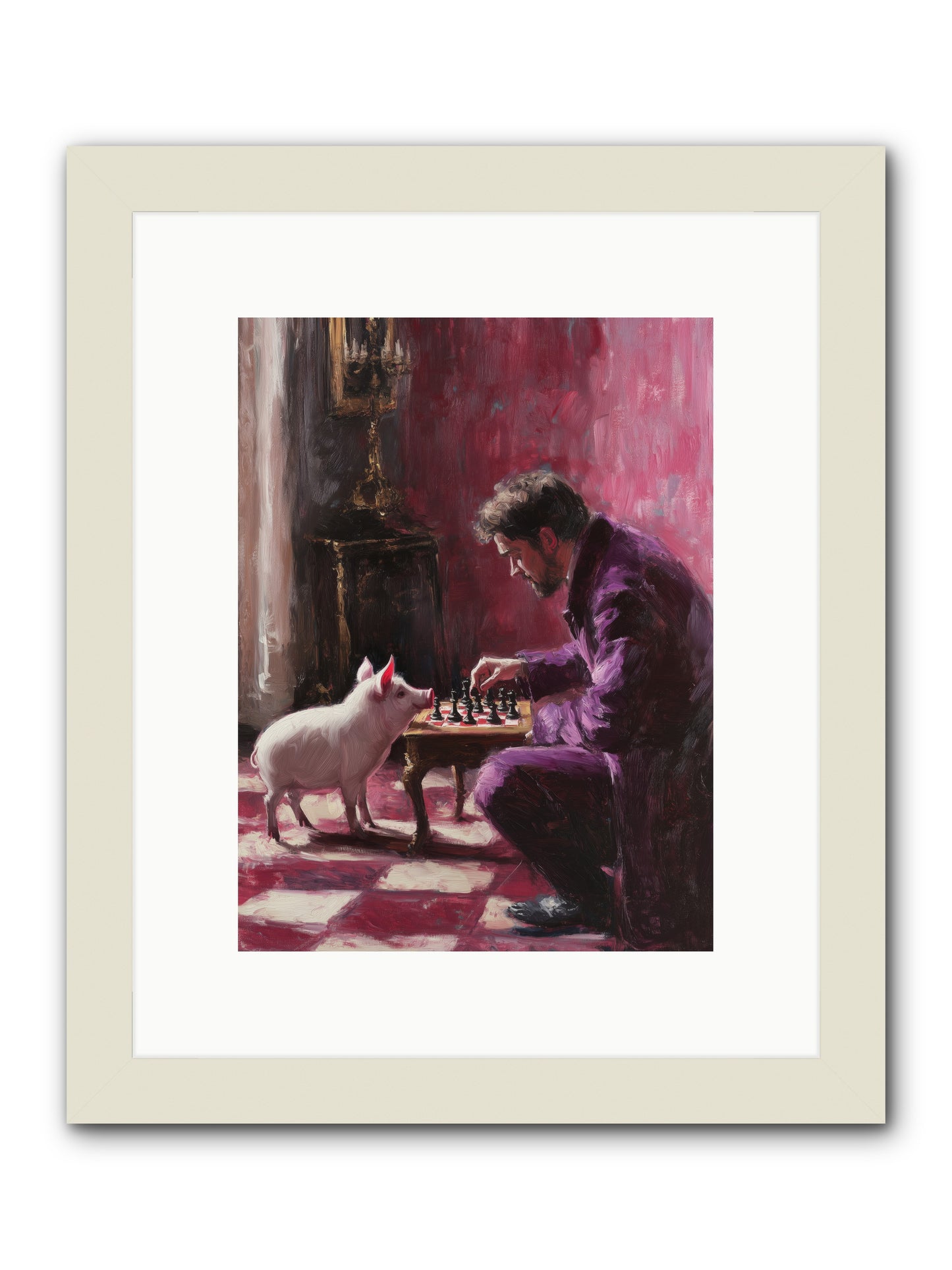 Crown Prince Of Truffles -- Framed Print - White 9x12