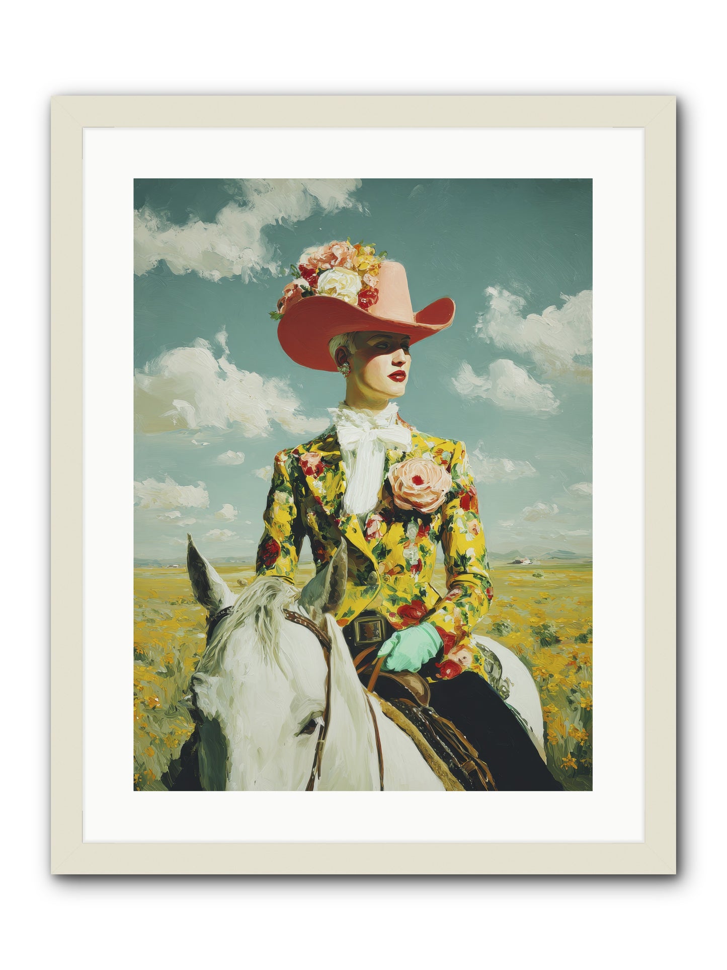 Crown & Cloak-REZ -- Framed Print - White 18x24