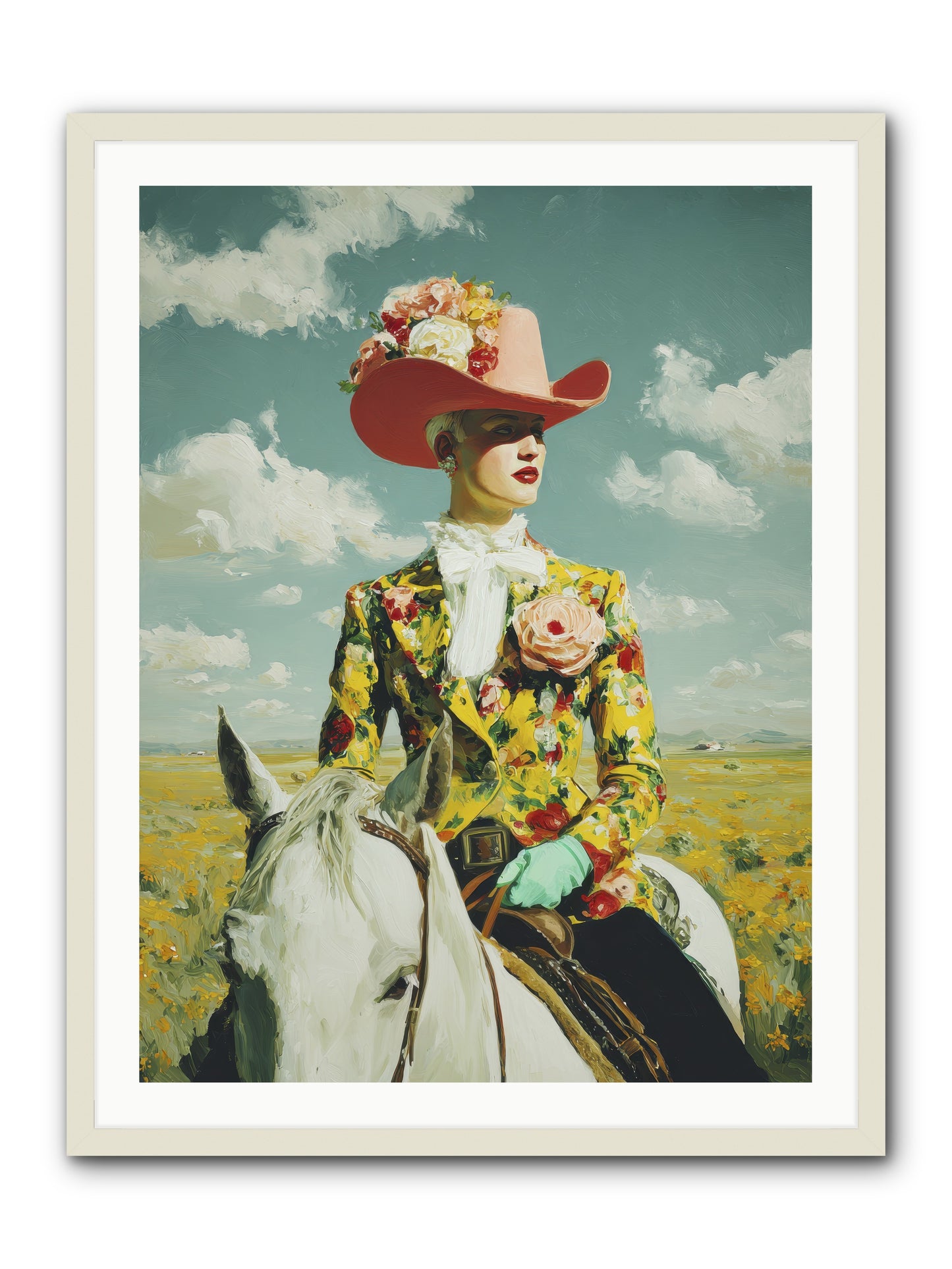 Crown & Cloak-REZ -- Framed Print - White 30x40