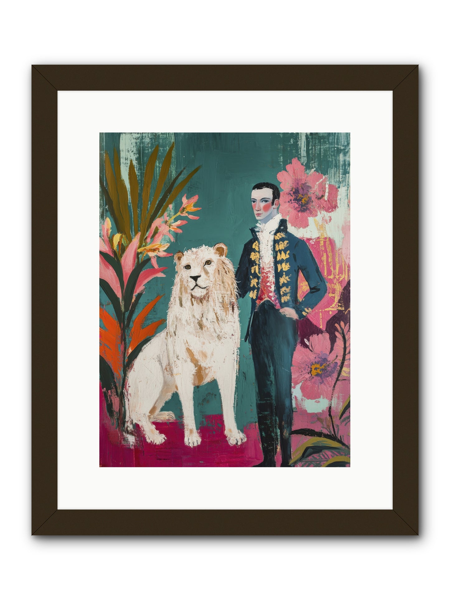 Crown & Mane -- Framed Print - Black 12x16