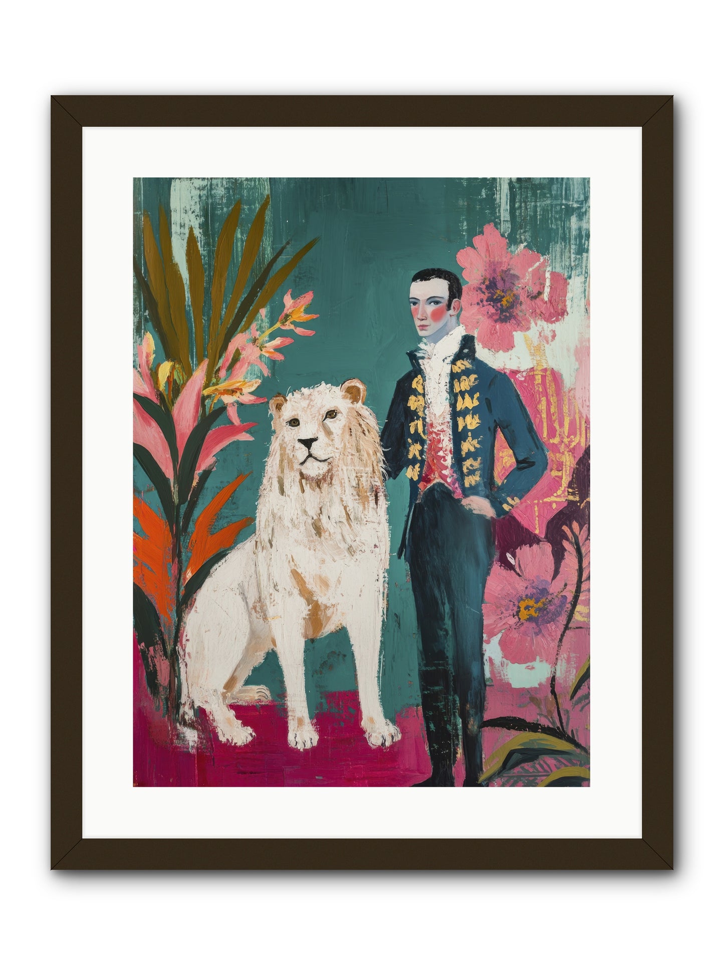 Crown & Mane -- Framed Print - Black 18x24