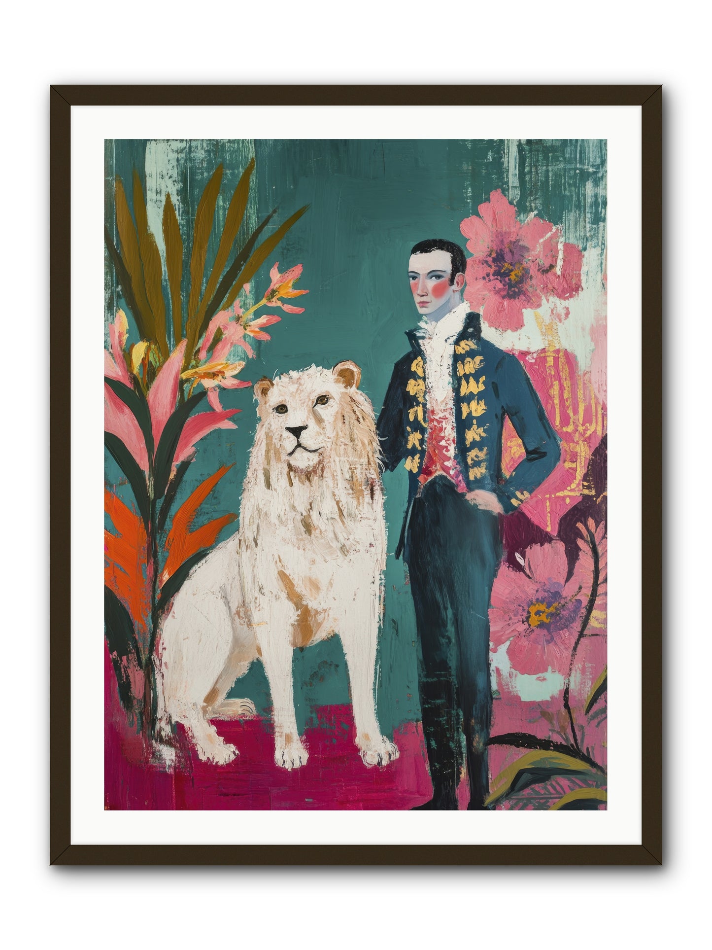 Crown & Mane -- Framed Print - Black 30x40