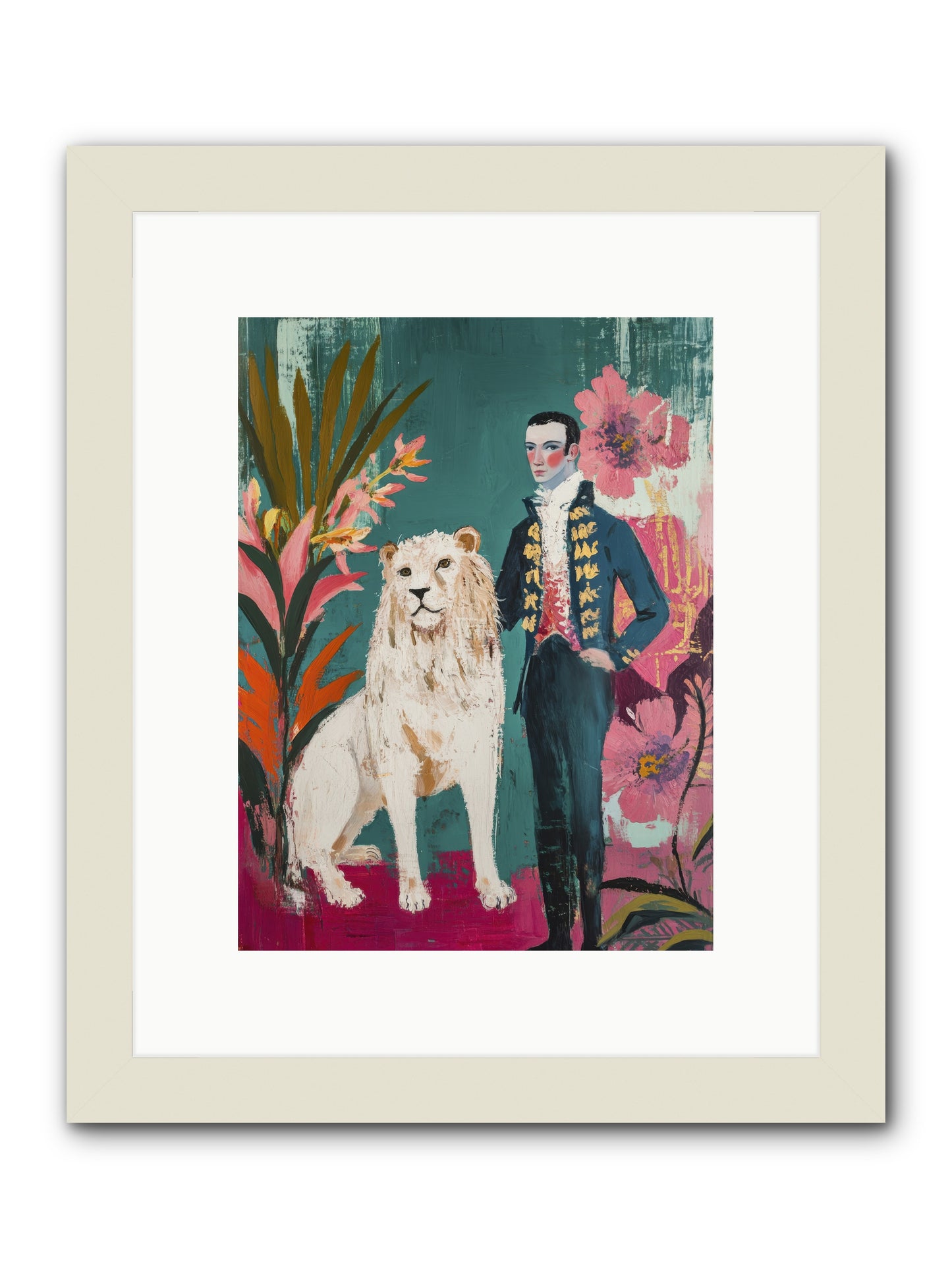 Crown & Mane -- Framed Print - White 9x12