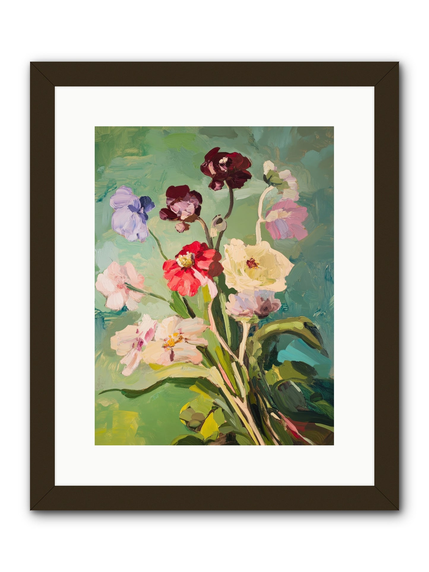Crown of Wildflowers-REZ -- Framed Print - Black 12x16