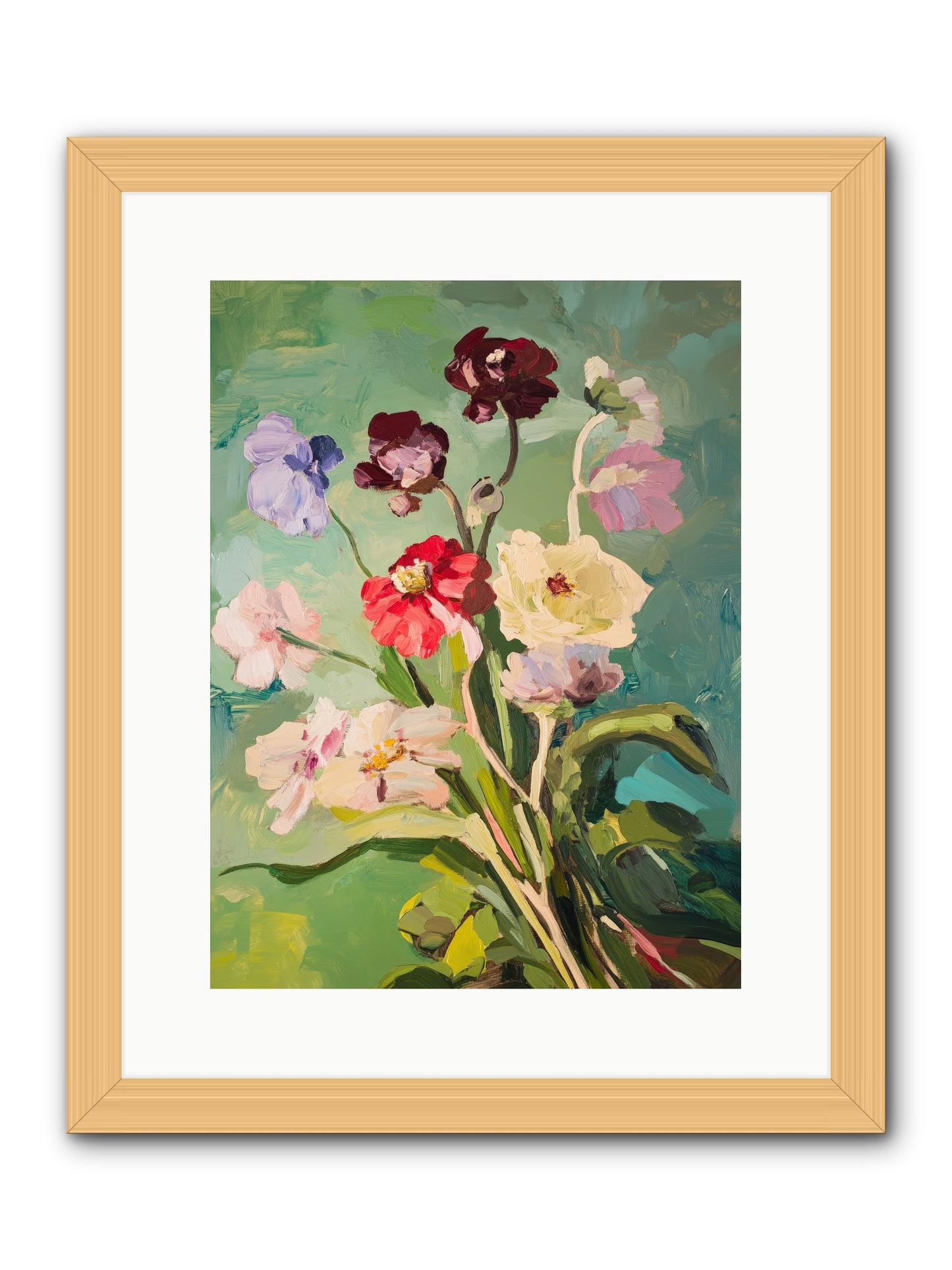 Crown of Wildflowers-REZ -- Framed Print - Natural 12x16