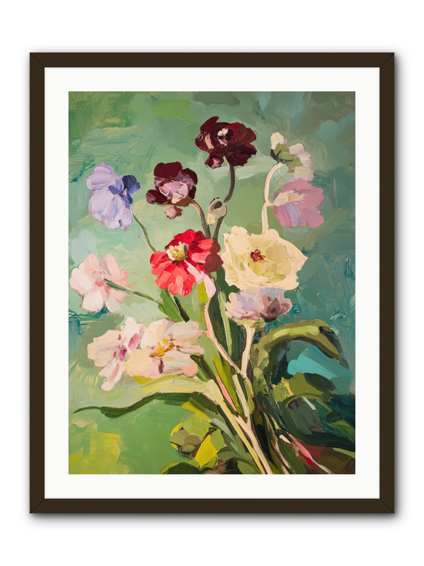 Crown of Wildflowers-REZ -- Framed Print - Black 24x32