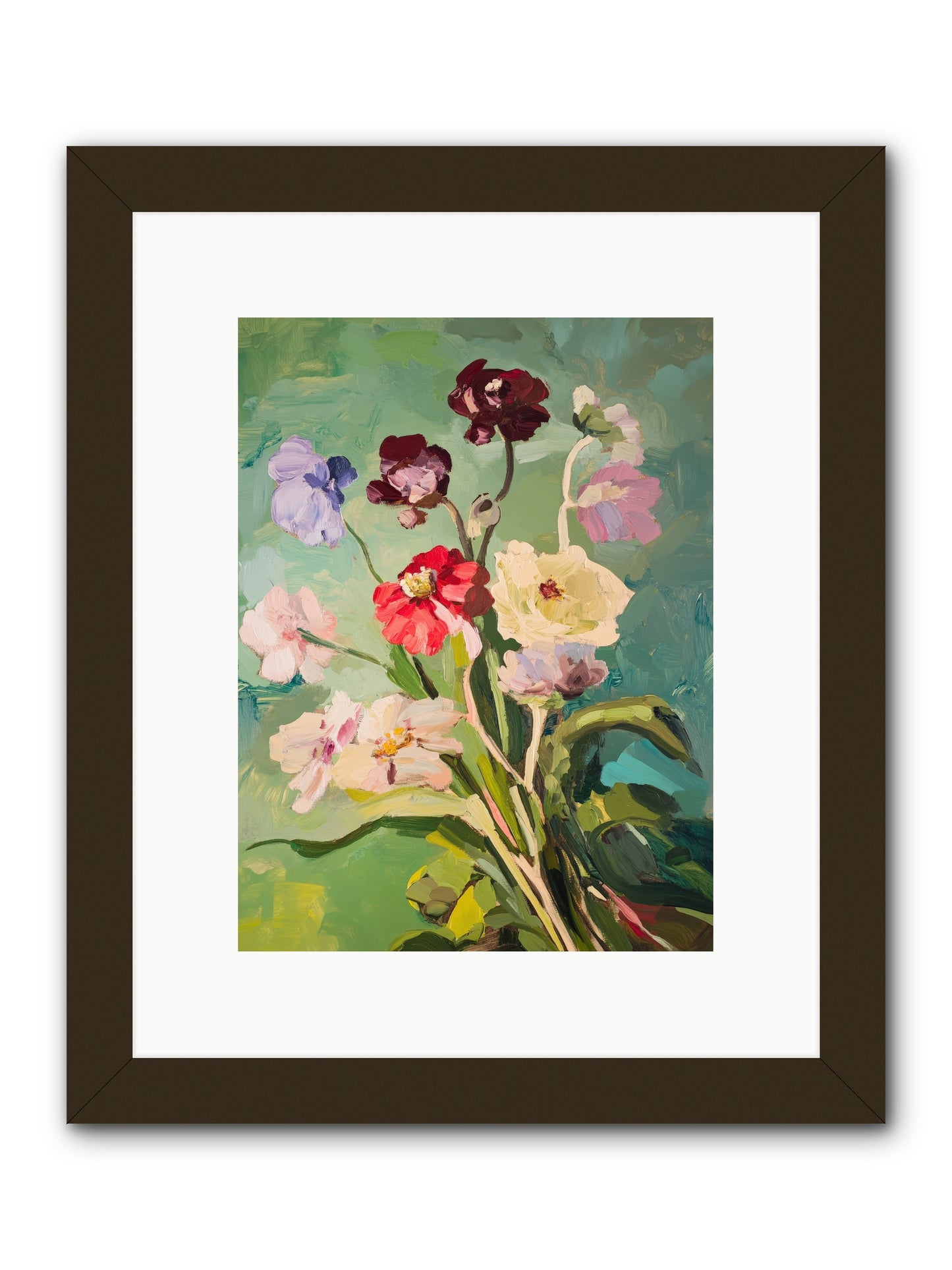 Crown of Wildflowers-REZ -- Framed Print - Black 9x12