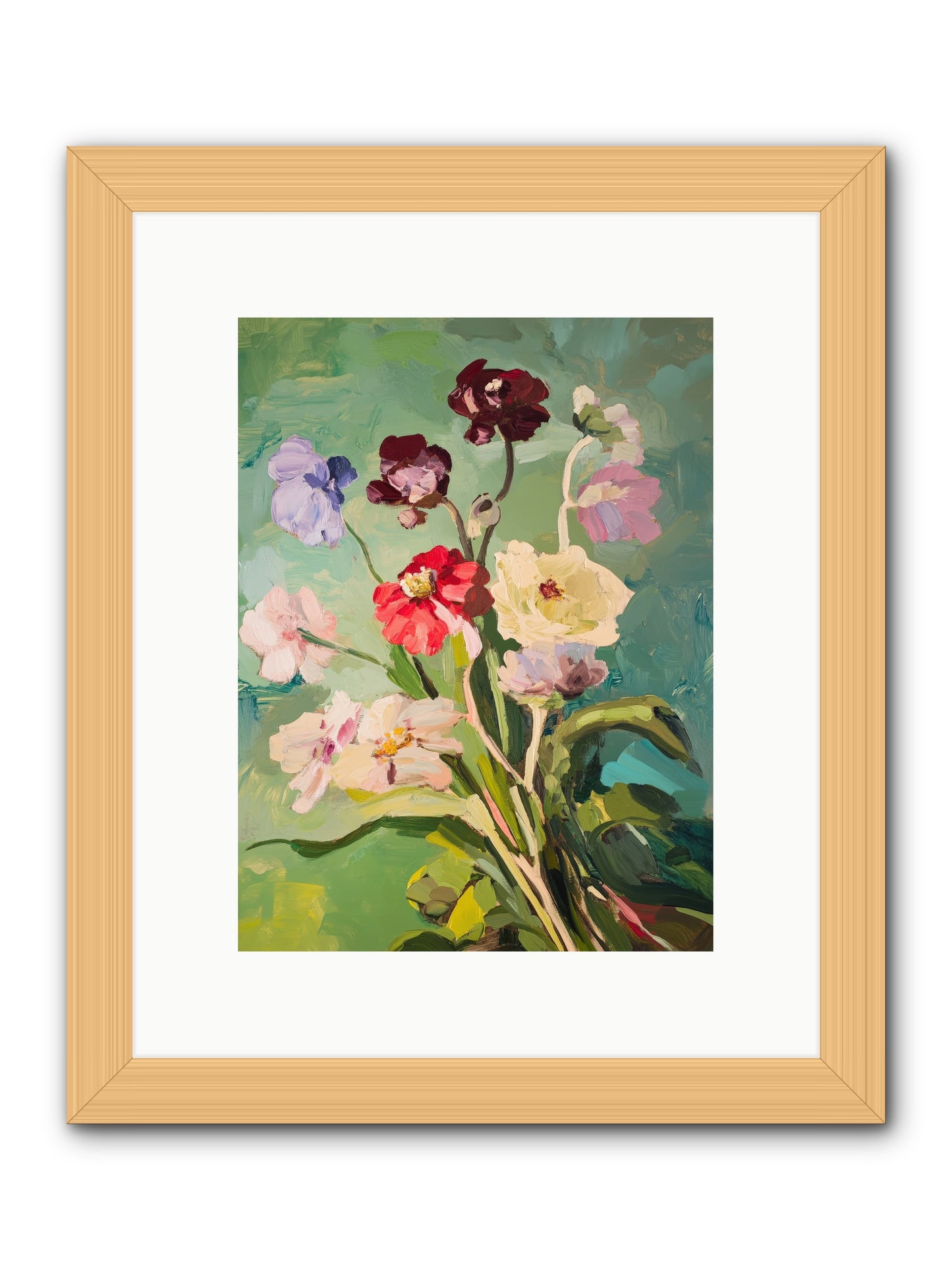 Crown of Wildflowers-REZ -- Framed Print - Natural 9x12