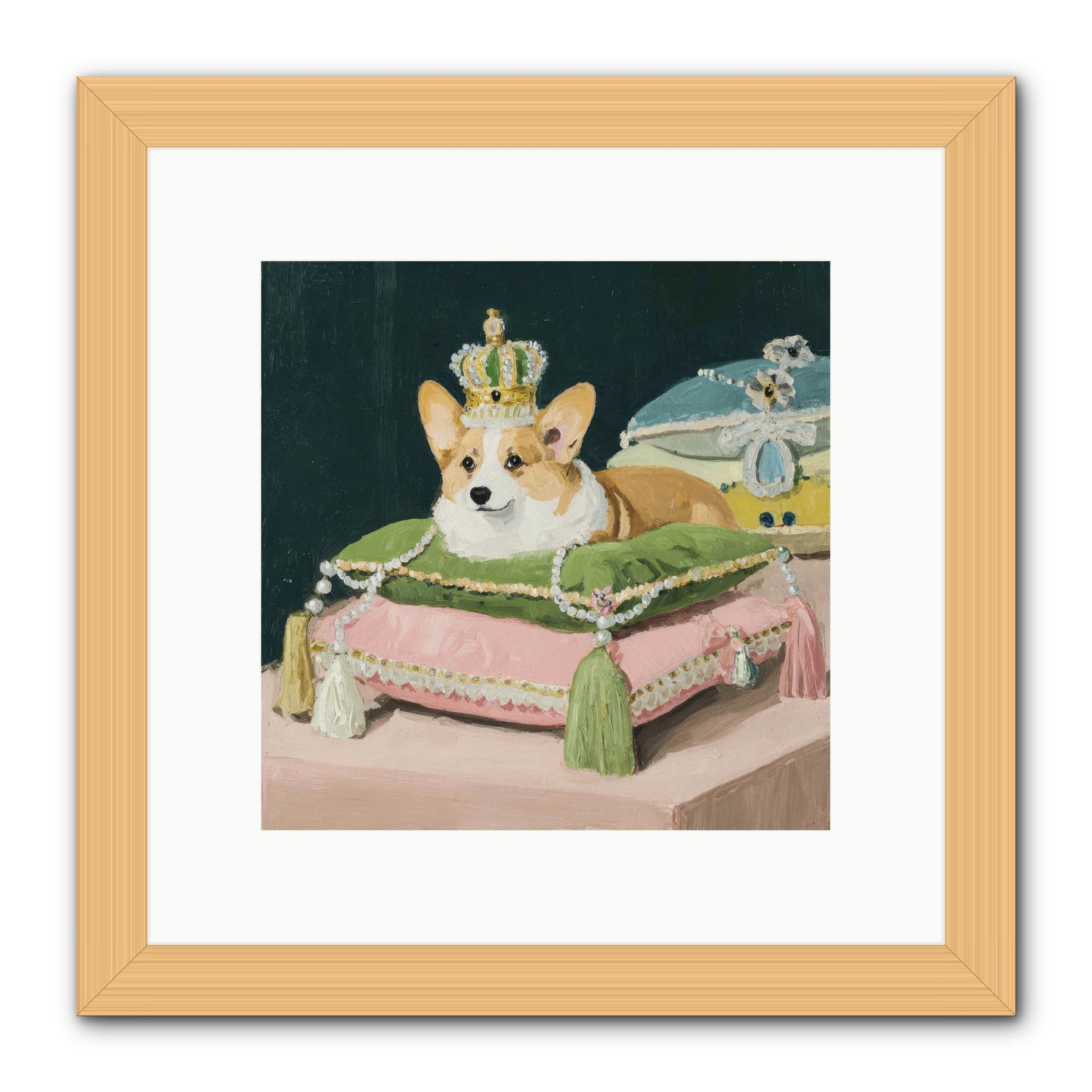 Crowned Radiance -- Framed Print - Natural 10x10