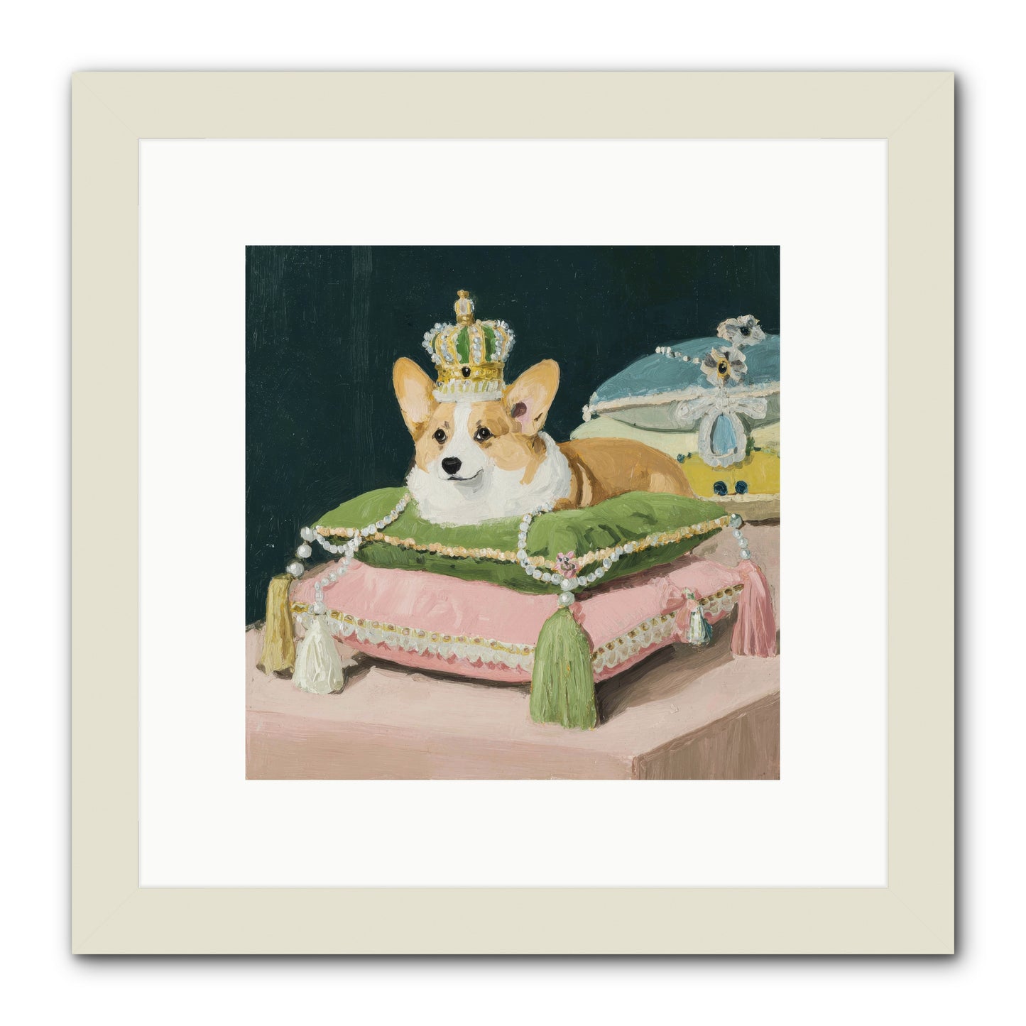 Crowned Radiance -- Framed Print - White 10x10