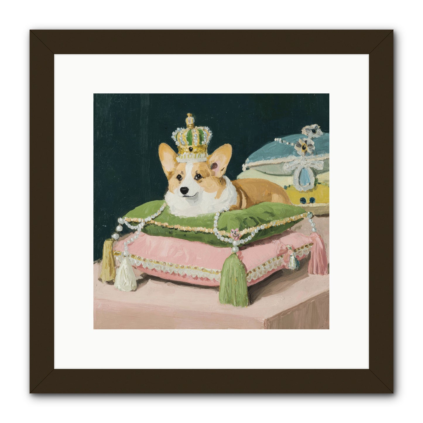 Crowned Radiance -- Framed Print - Black 12x12
