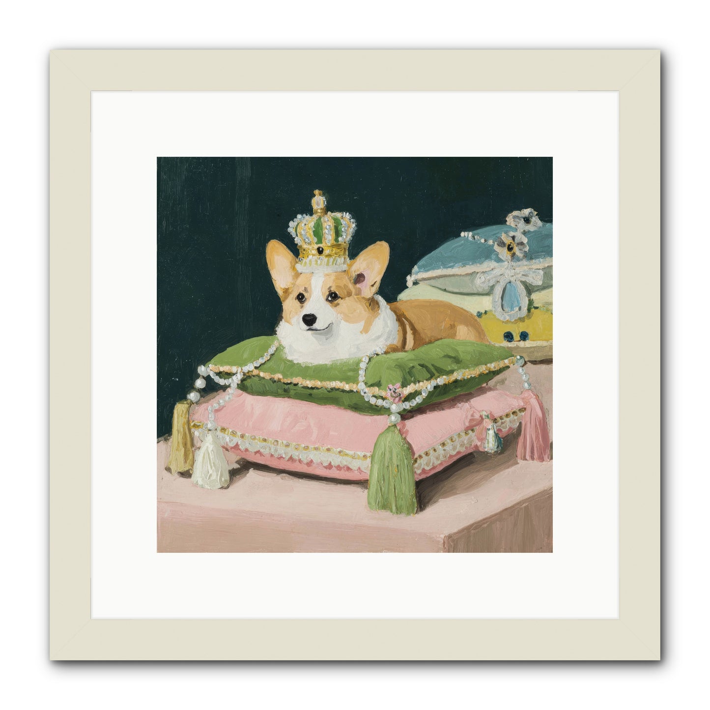 Crowned Radiance -- Framed Print - White 12x12