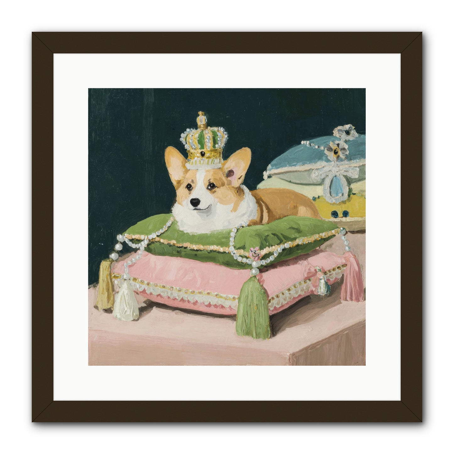 Crowned Radiance -- Framed Print - Black 16x16