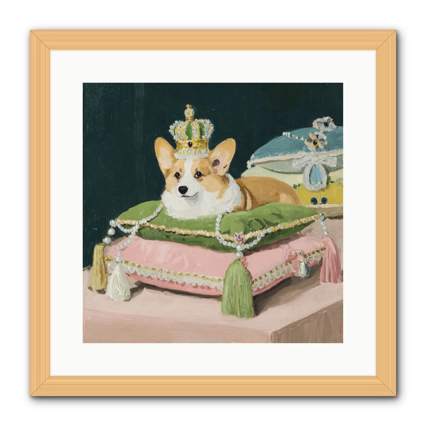 Crowned Radiance -- Framed Print - Natural 16x16