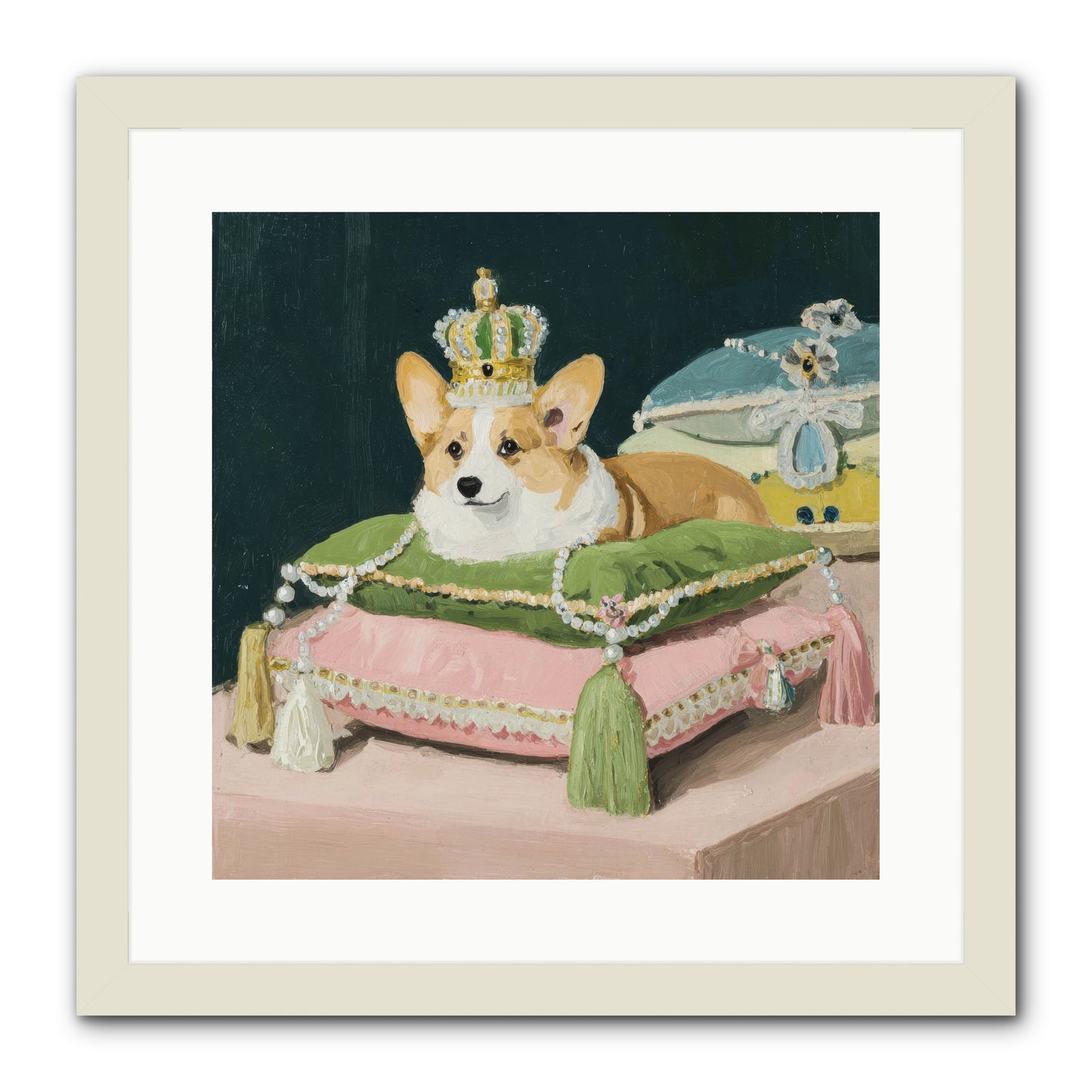 Crowned Radiance -- Framed Print - White 16x16