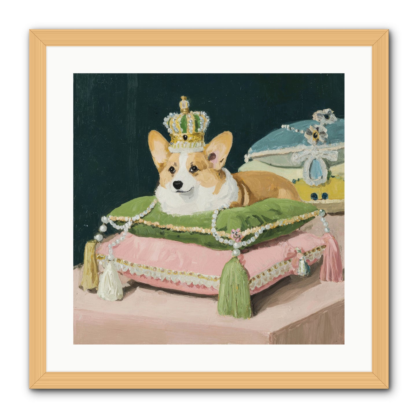 Crowned Radiance -- Framed Print - Natural 20x20