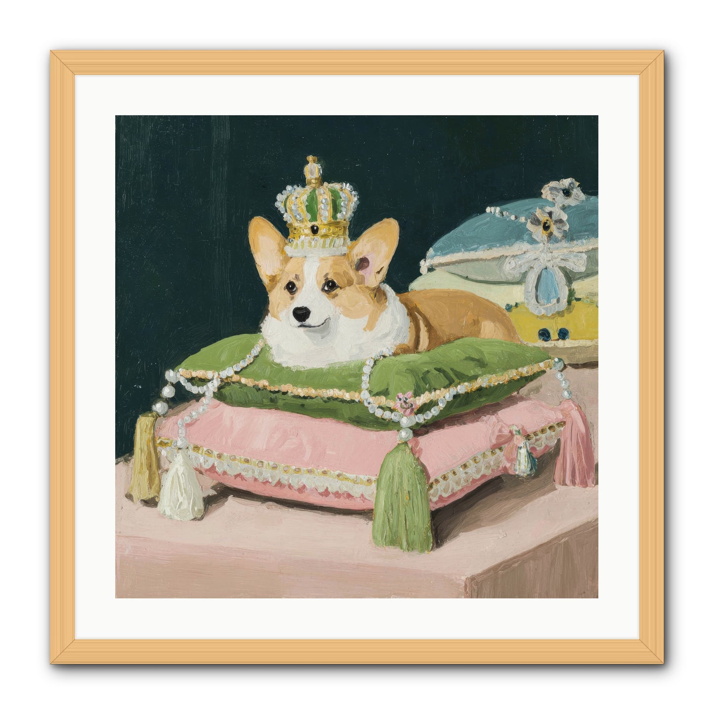 Crowned Radiance -- Framed Print - Natural 24x24
