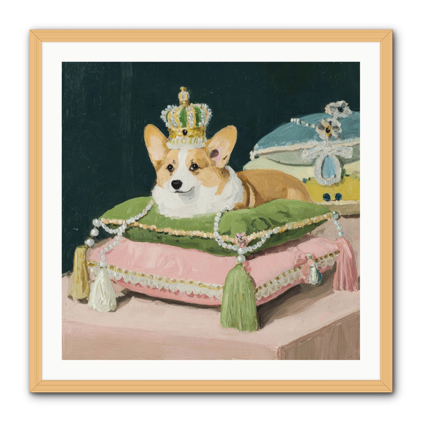 Crowned Radiance -- Framed Print - Natural 30x30