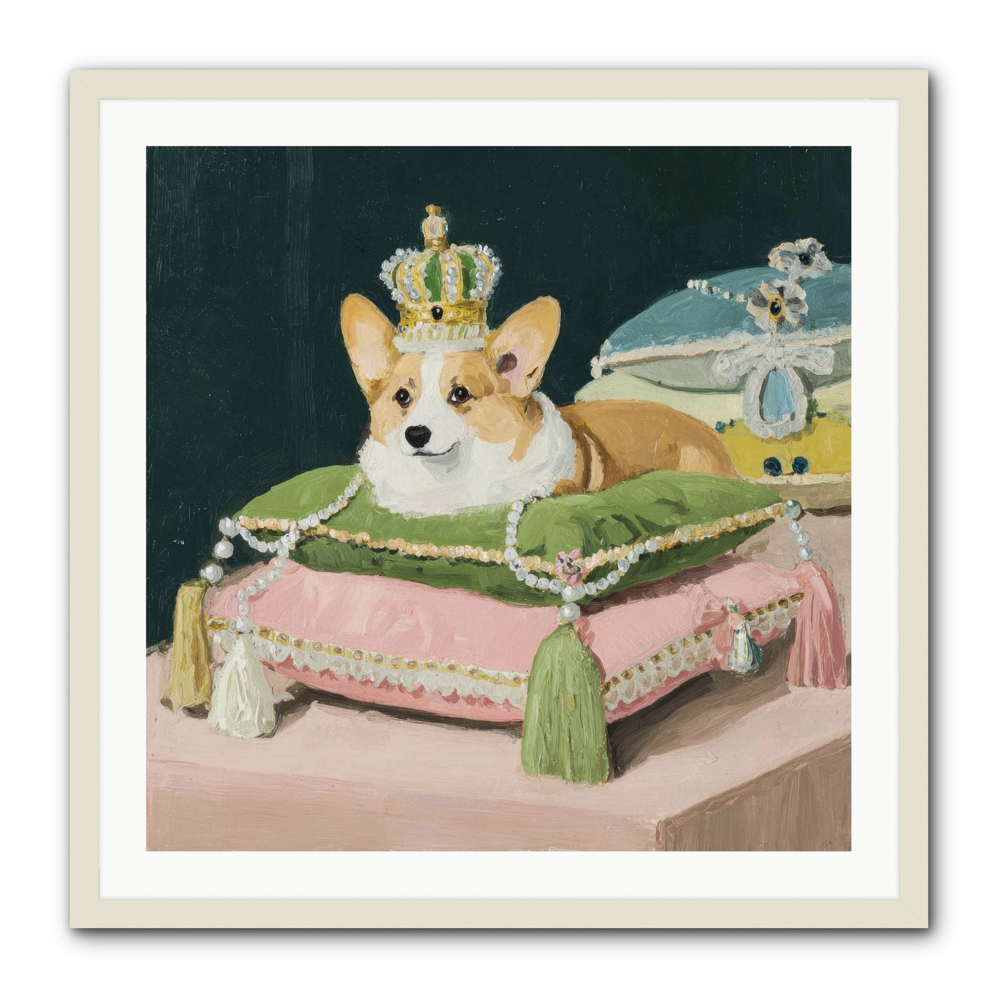 Crowned Radiance -- Framed Print - White 30x30