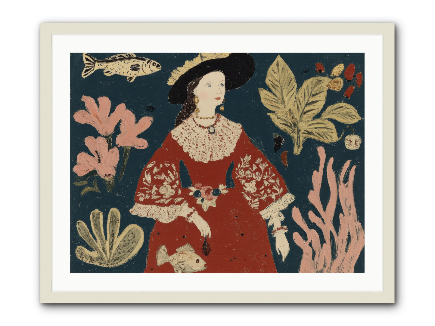 Crowns Were Optional -- Framed Print - White 32x24