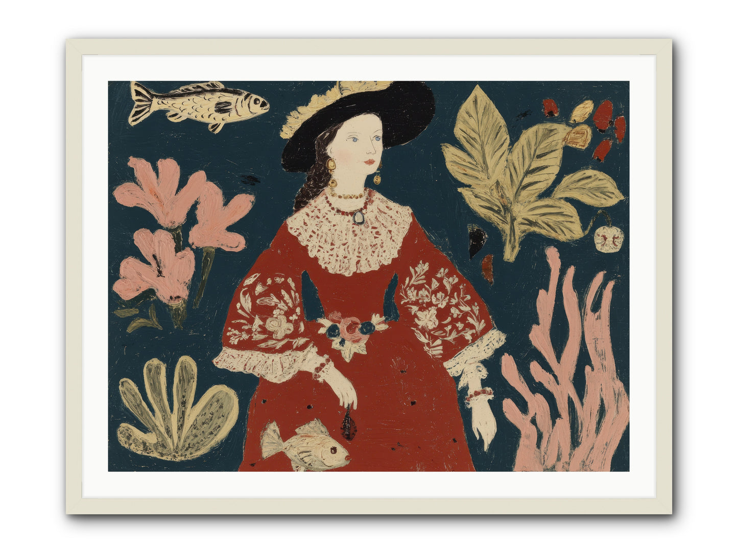 Crowns Were Optional -- Framed Print - White 40x30