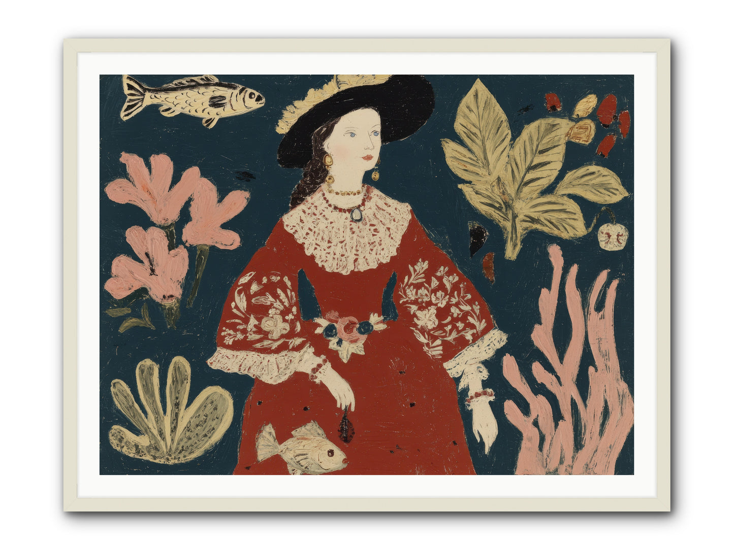 Crowns Were Optional -- Framed Print - White 48x36