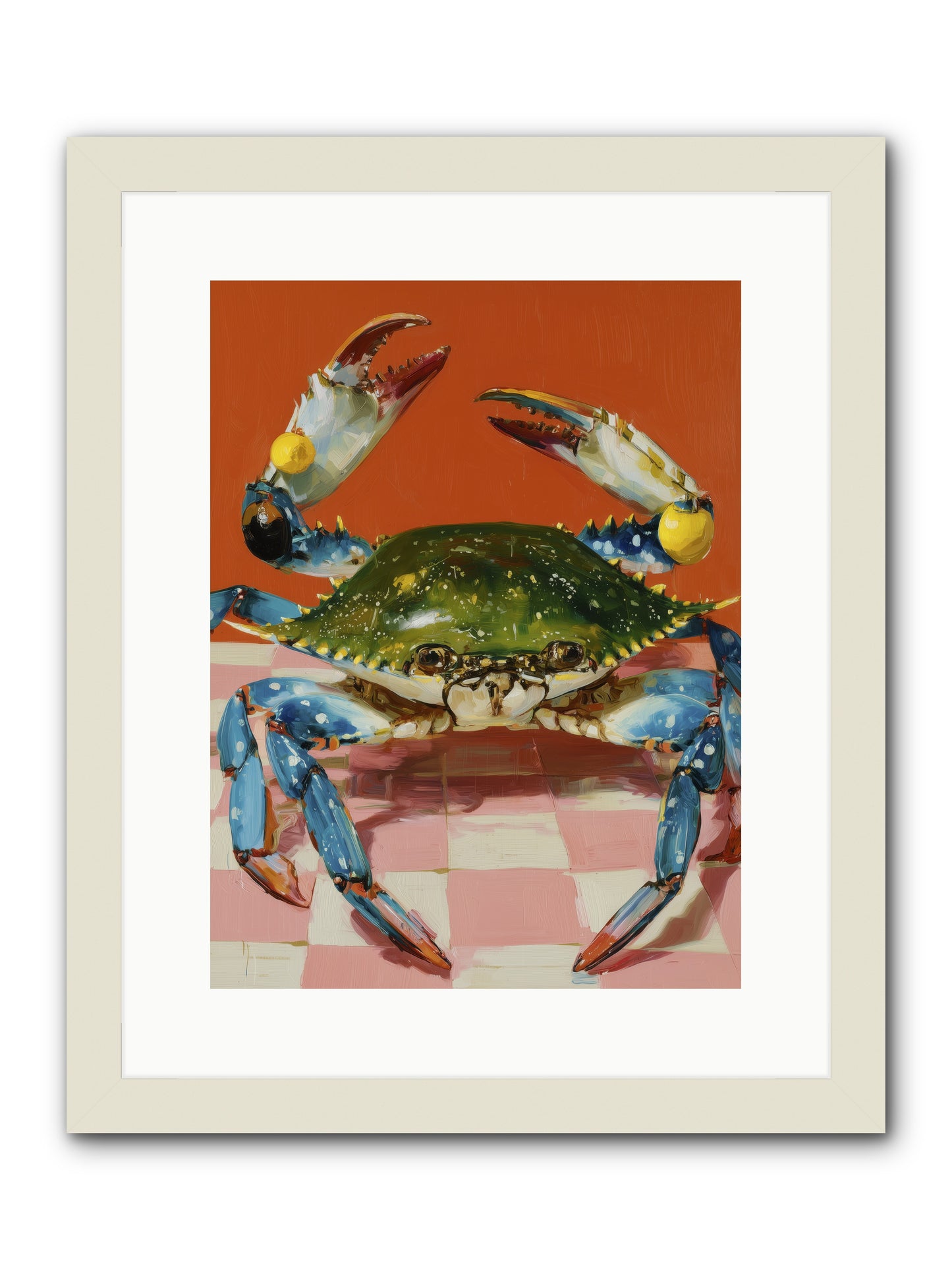 Crustacean Crown -- Framed Print - White 12x16