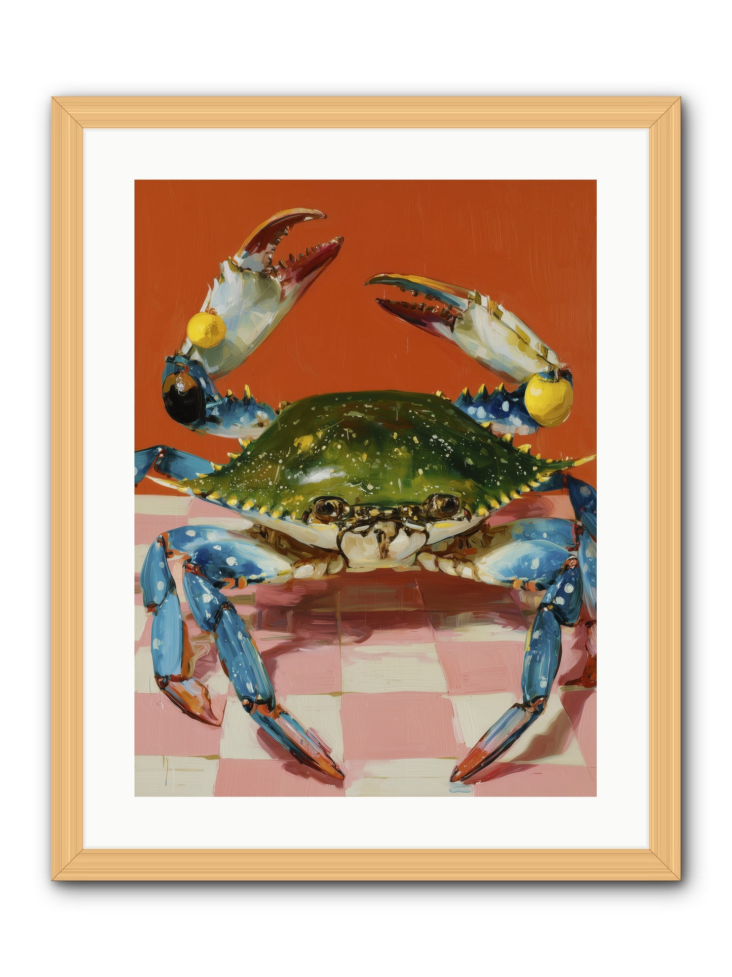 Crustacean Crown -- Framed Print - Natural 18x24