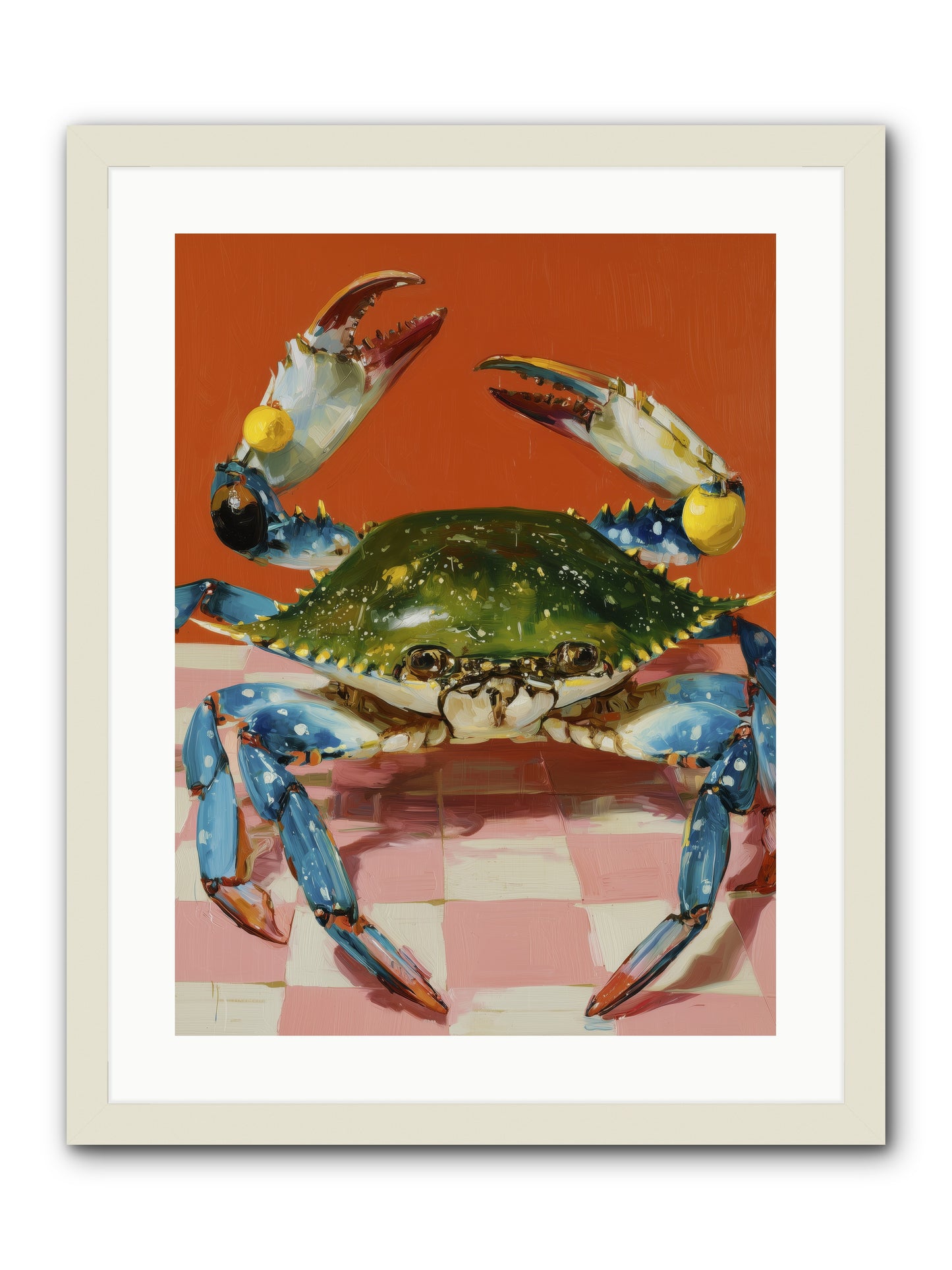 Crustacean Crown -- Framed Print - White 18x24