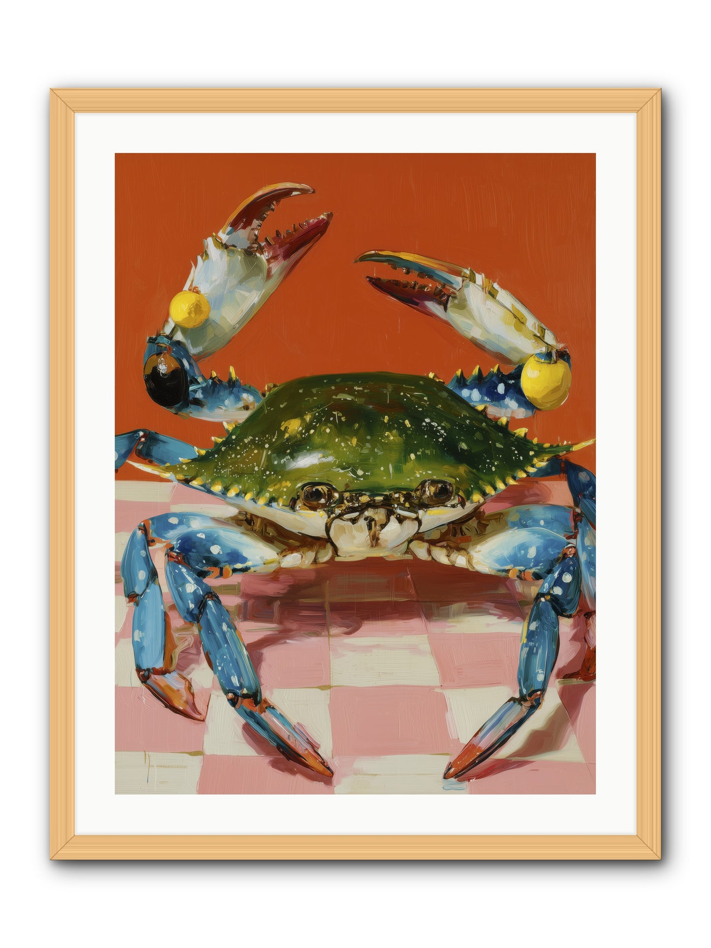 Crustacean Crown -- Framed Print - Natural 24x32