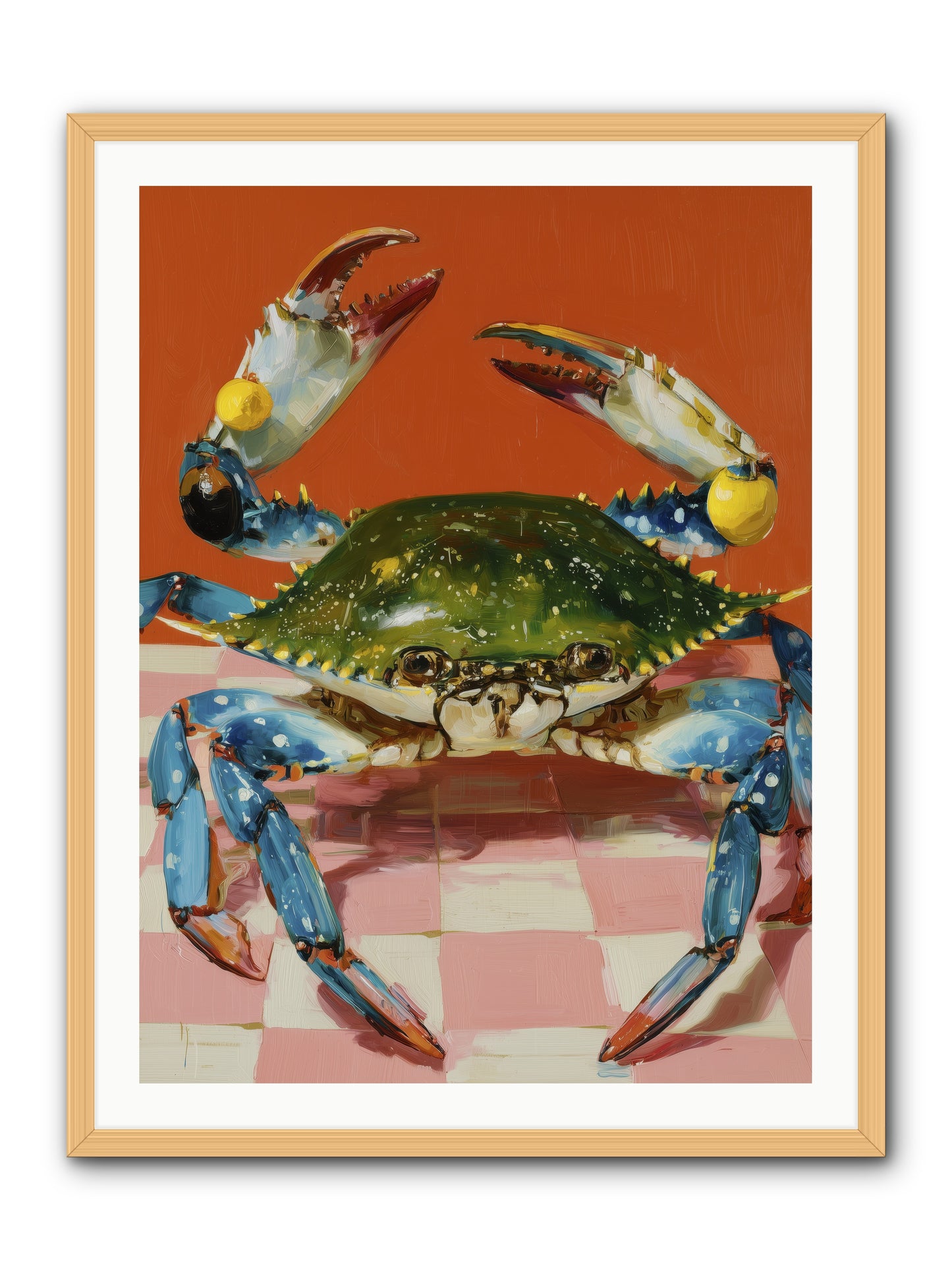 Crustacean Crown -- Framed Print - Natural 30x40