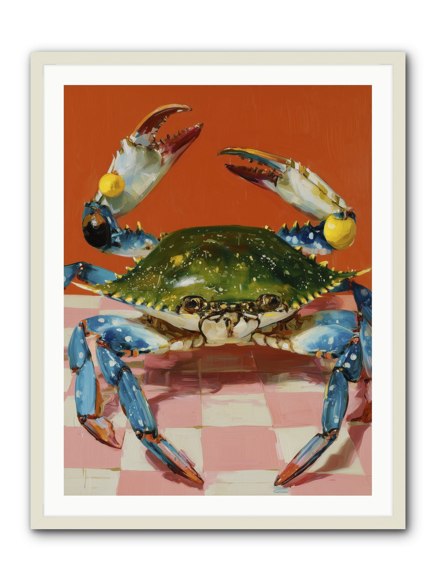 Crustacean Crown -- Framed Print - White 30x40