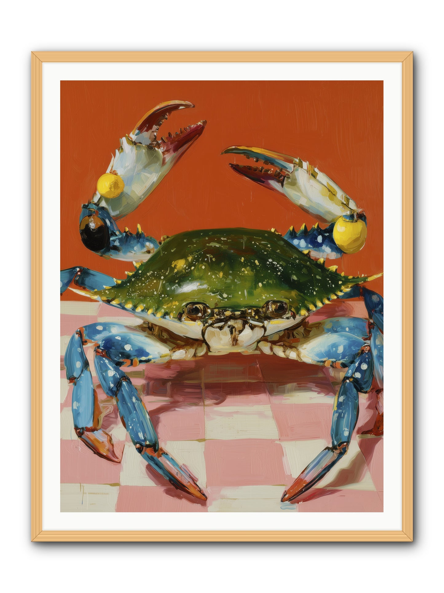 Crustacean Crown -- Framed Print - Natural 36x48