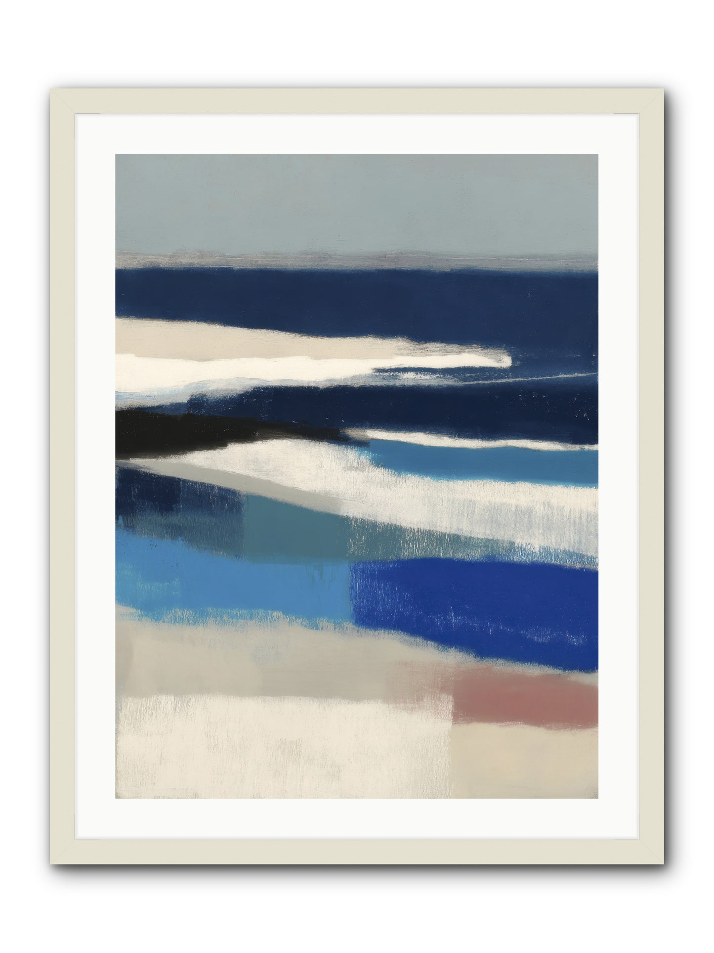 Crystalline -- Framed Print - White 24x32