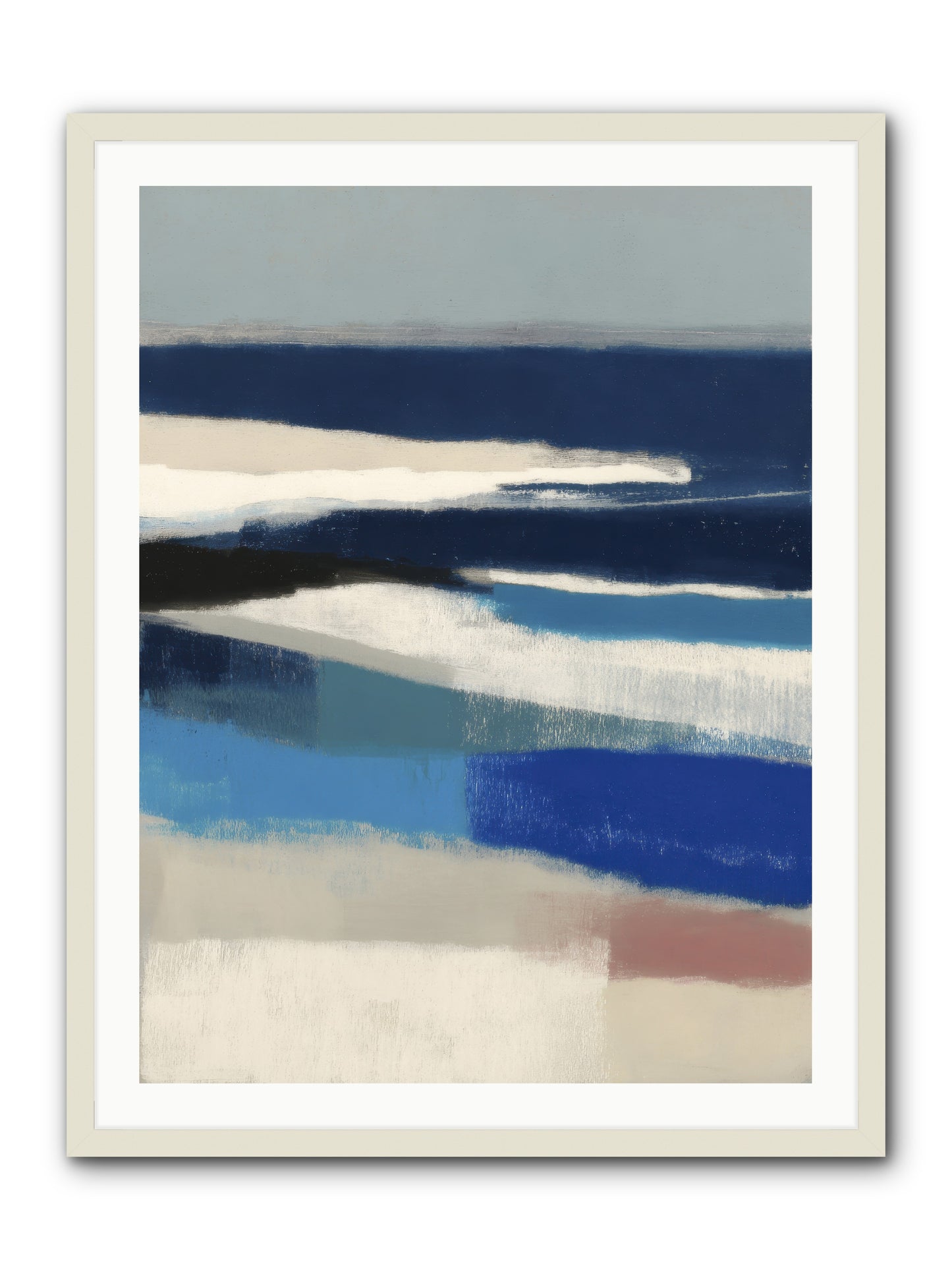 Crystalline -- Framed Print - White 30x40