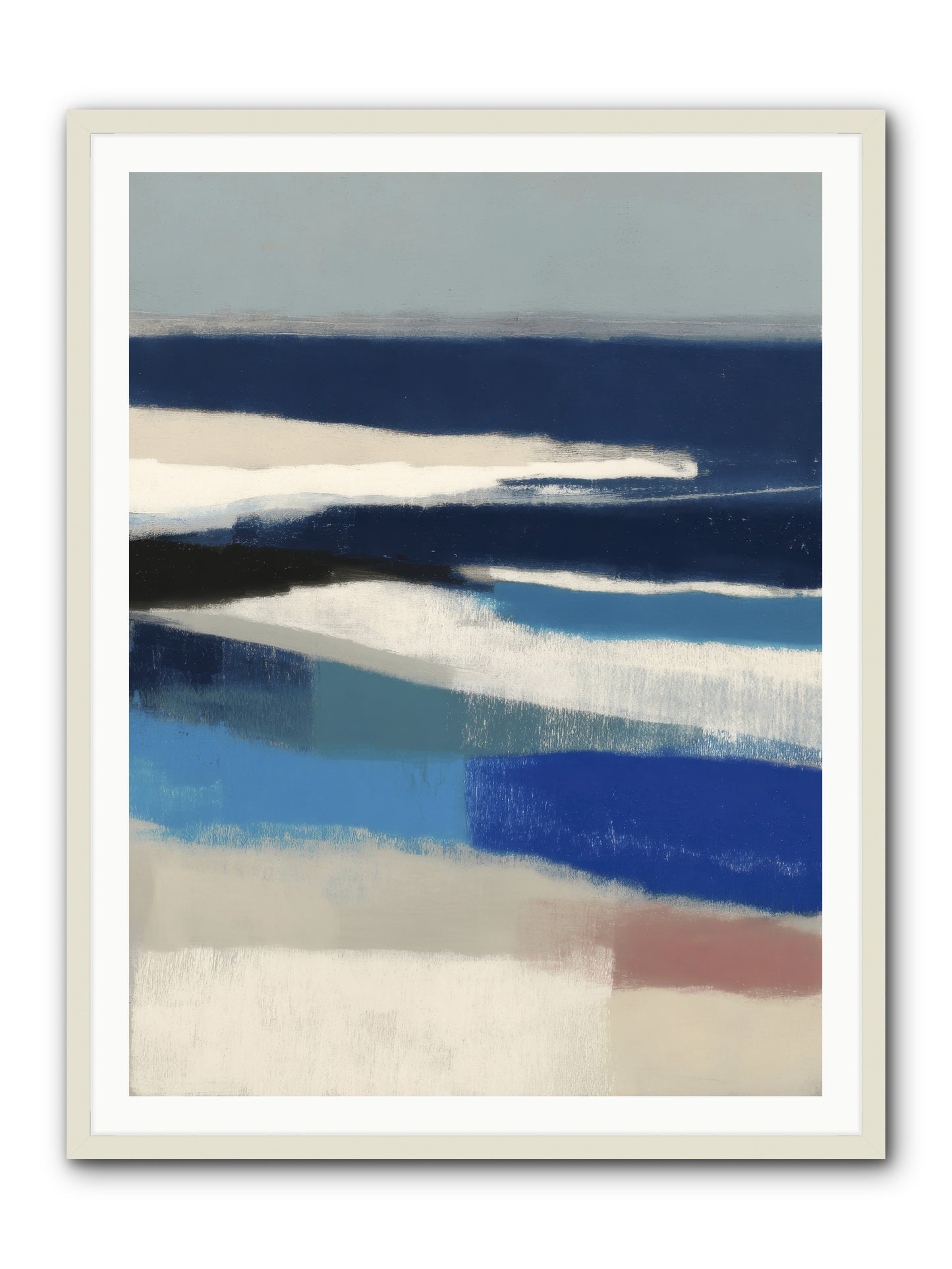 Crystalline -- Framed Print - White 36x48