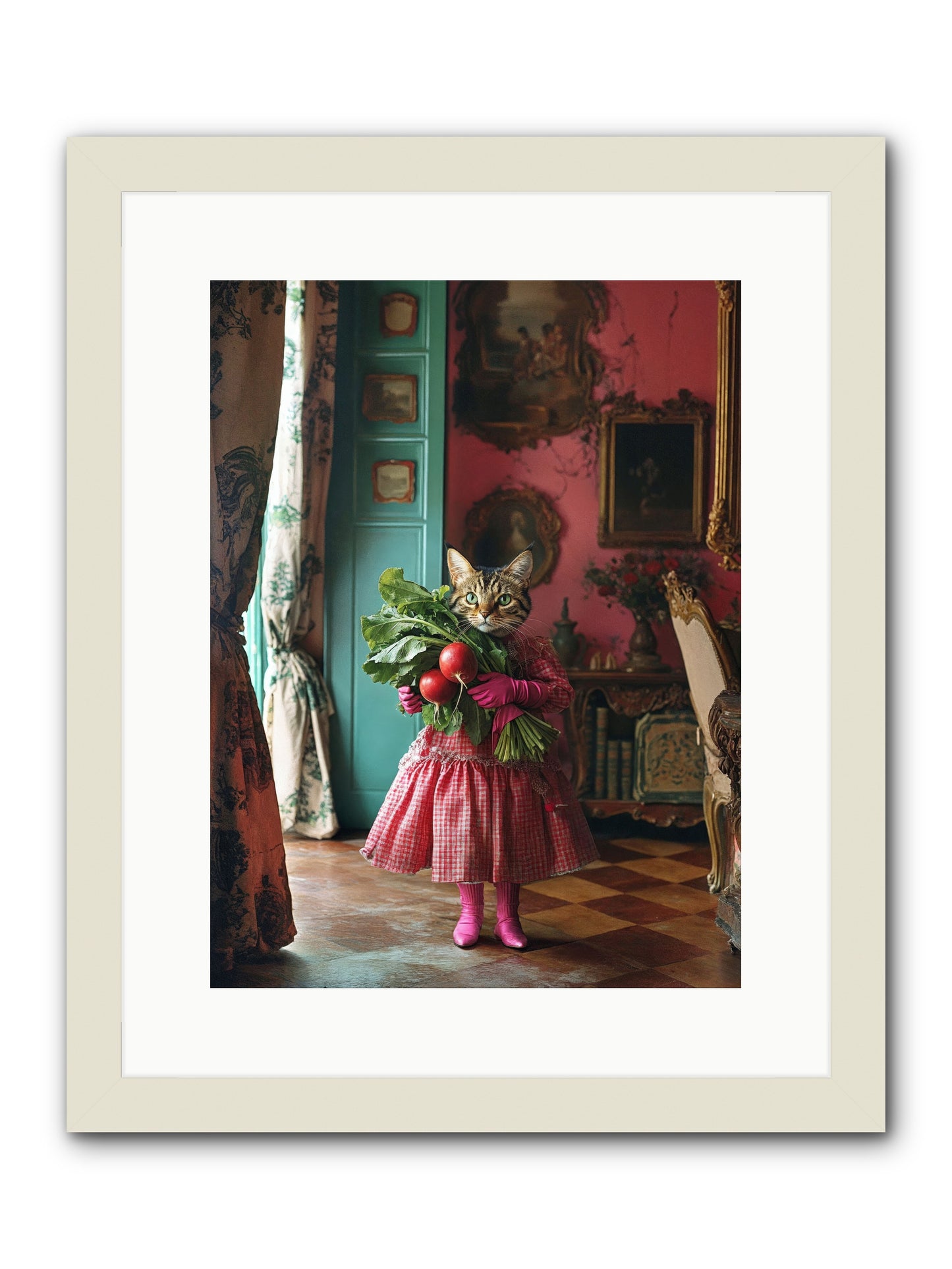 Culinary Waltz & WonderRez -- Framed Print - White 12x16