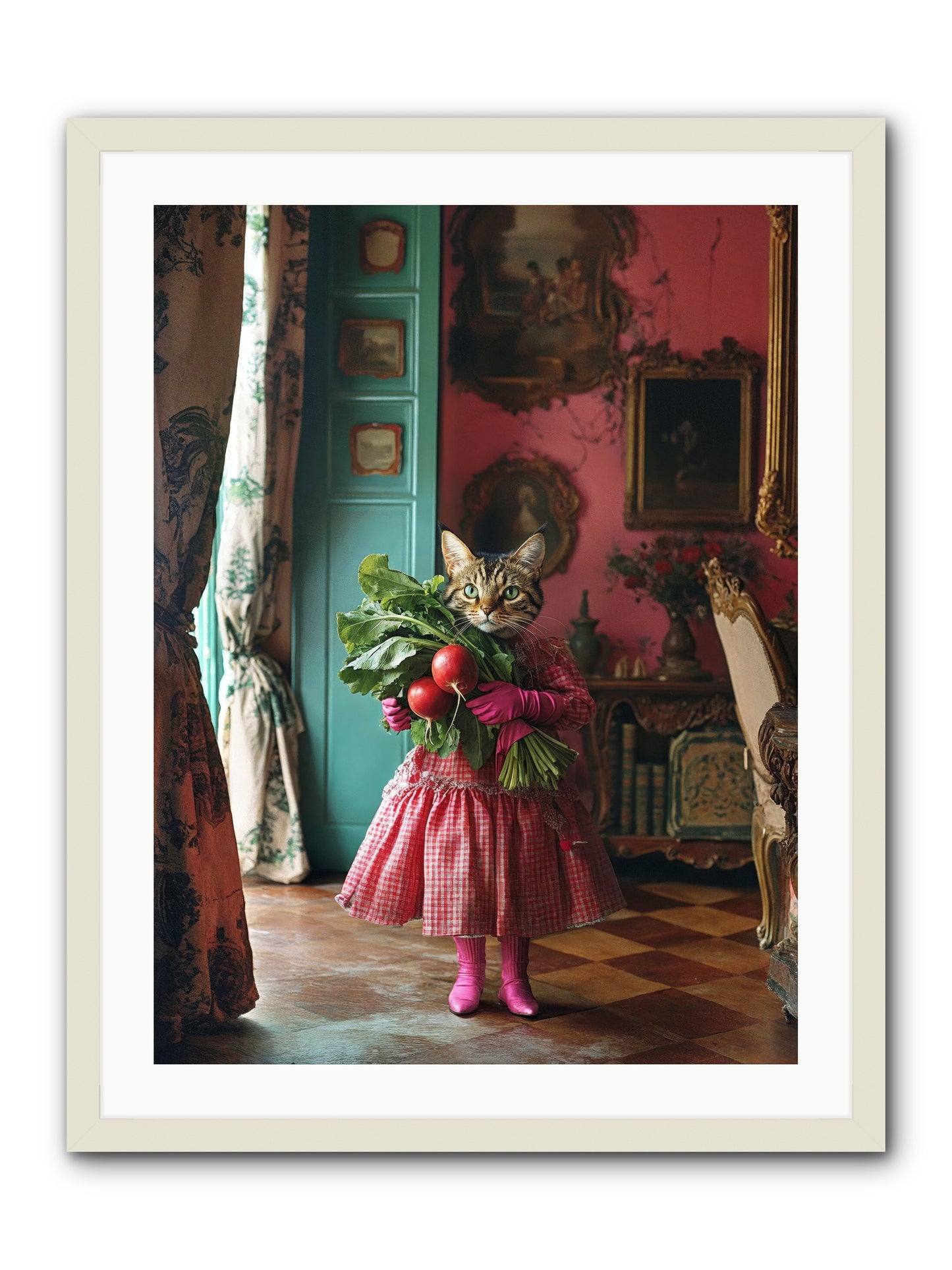Culinary Waltz & WonderRez -- Framed Print - White 24x32
