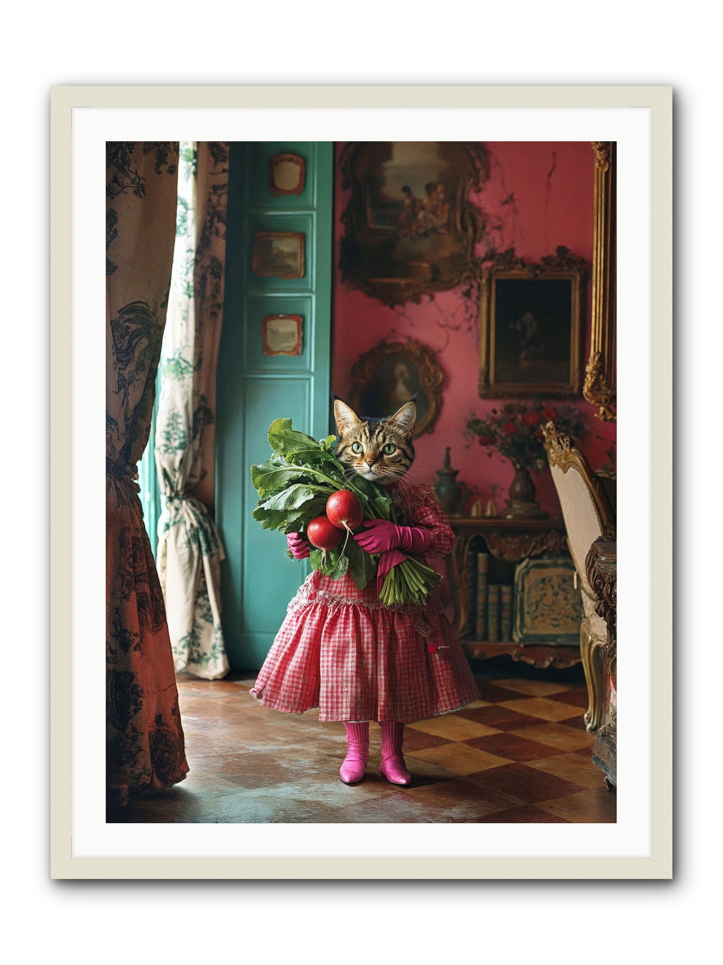 Culinary Waltz & WonderRez -- Framed Print - White 30x40