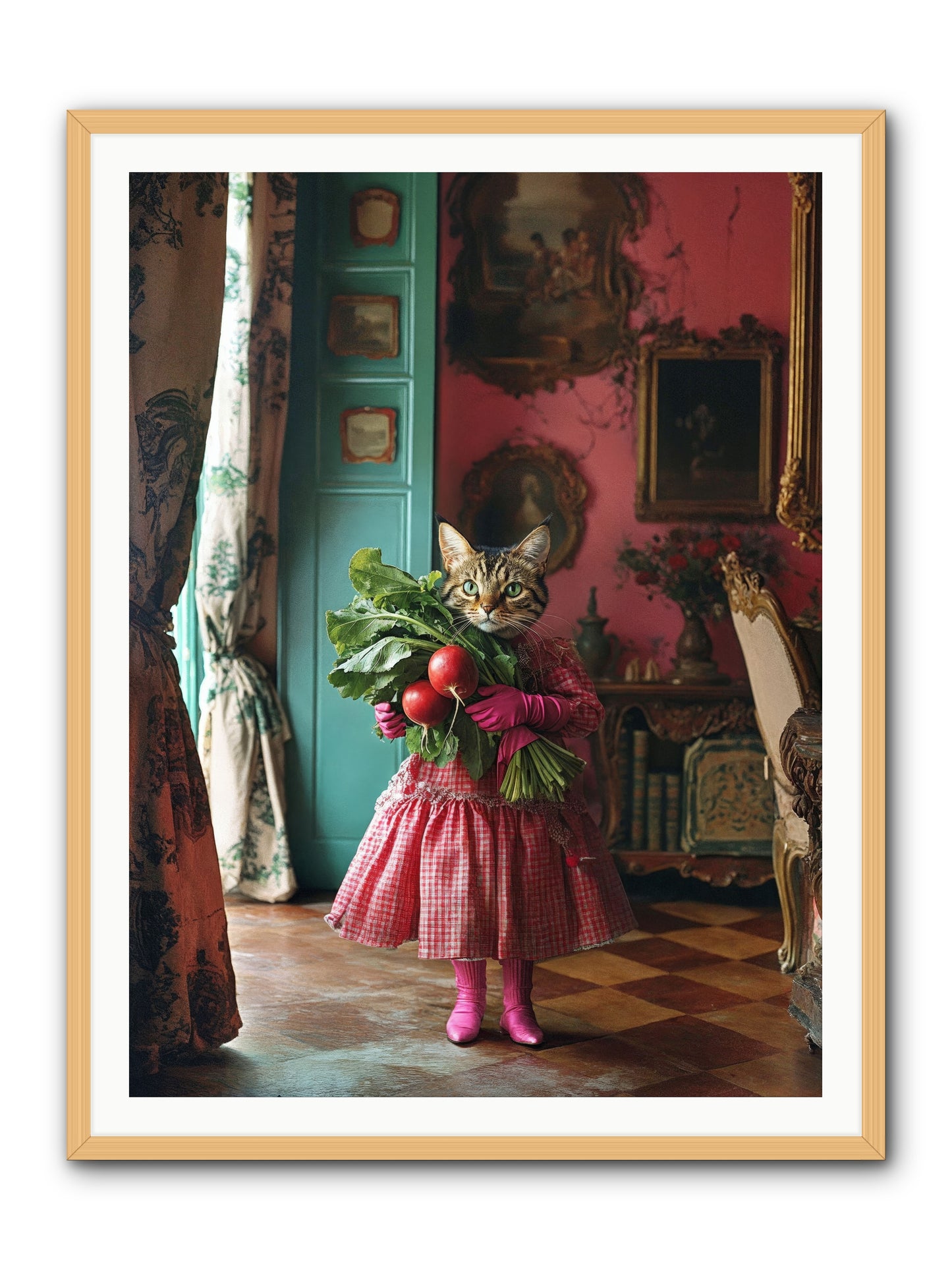 Culinary Waltz & WonderRez -- Framed Print - Natural 36x48