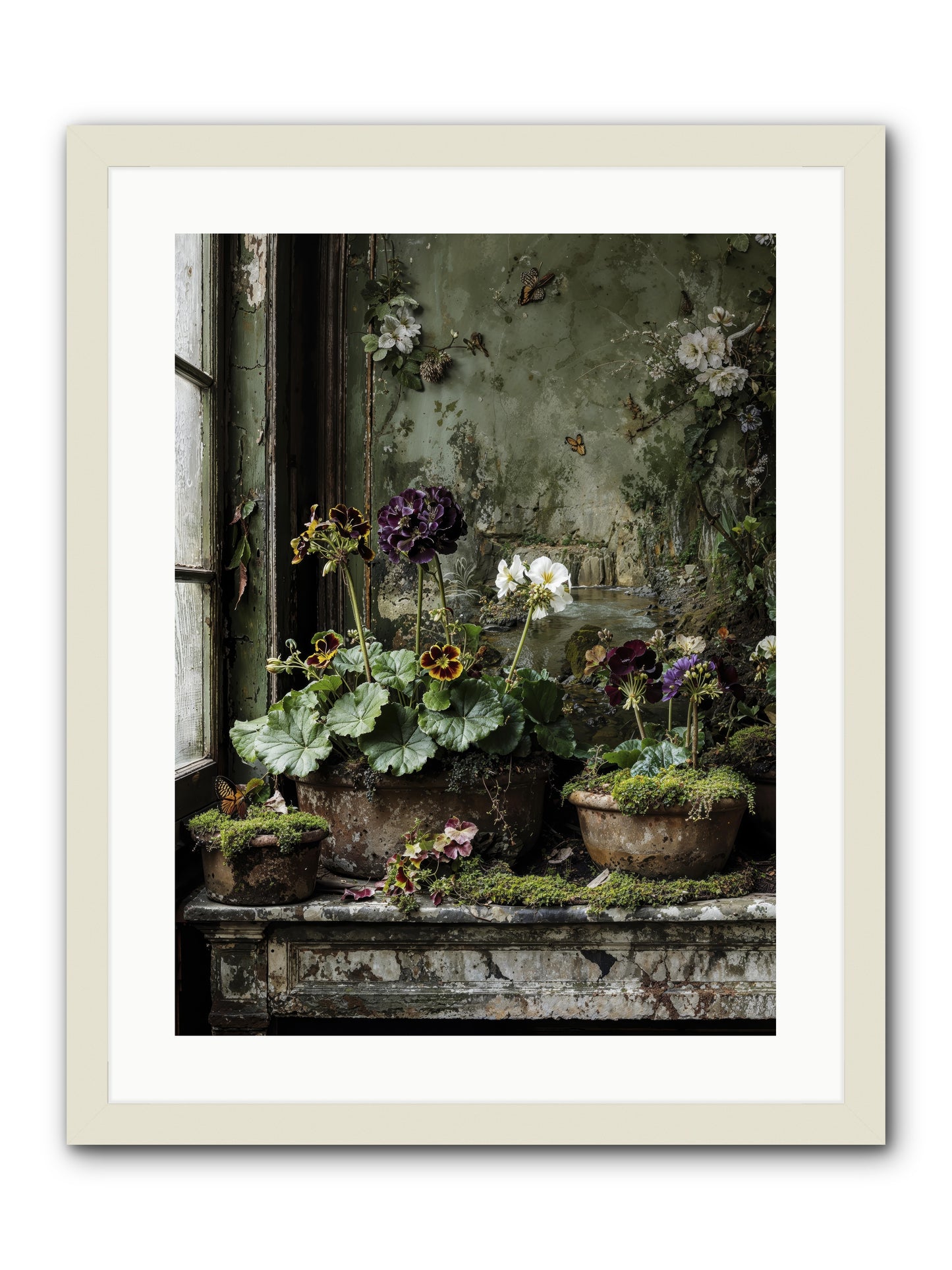 Cultivé -- Framed Print - White 18x24