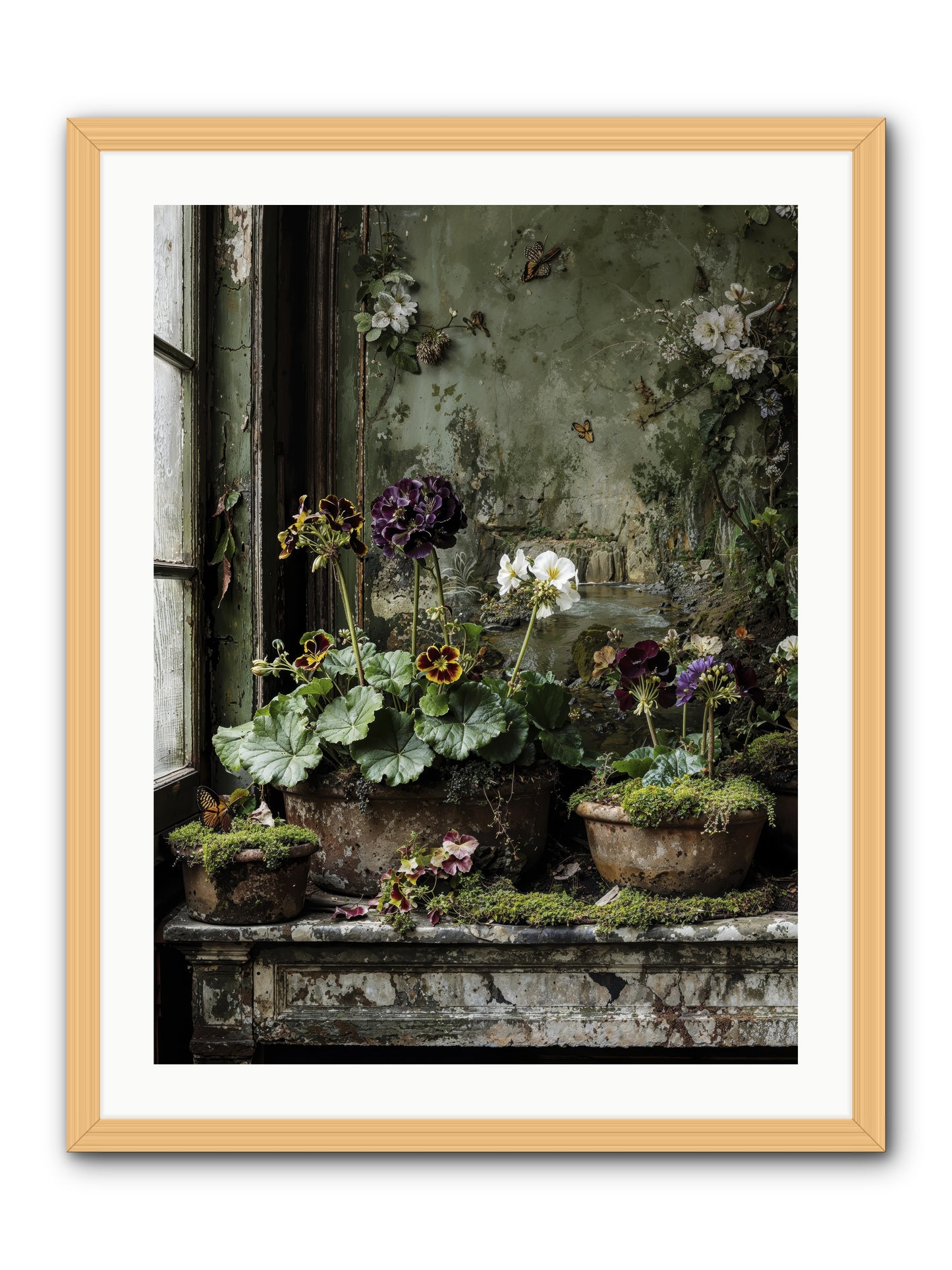 Cultivé -- Framed Print - Natural 24x32
