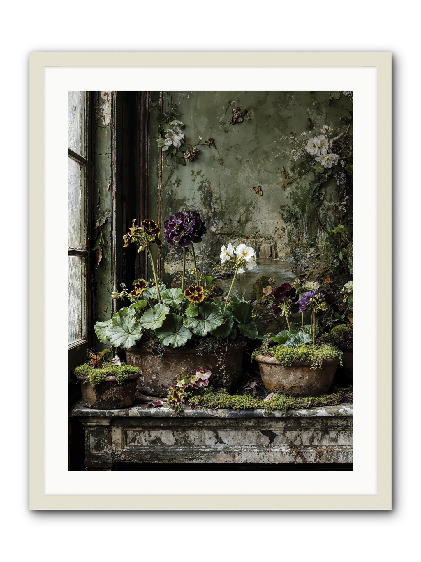 Cultivé -- Framed Print - White 24x32