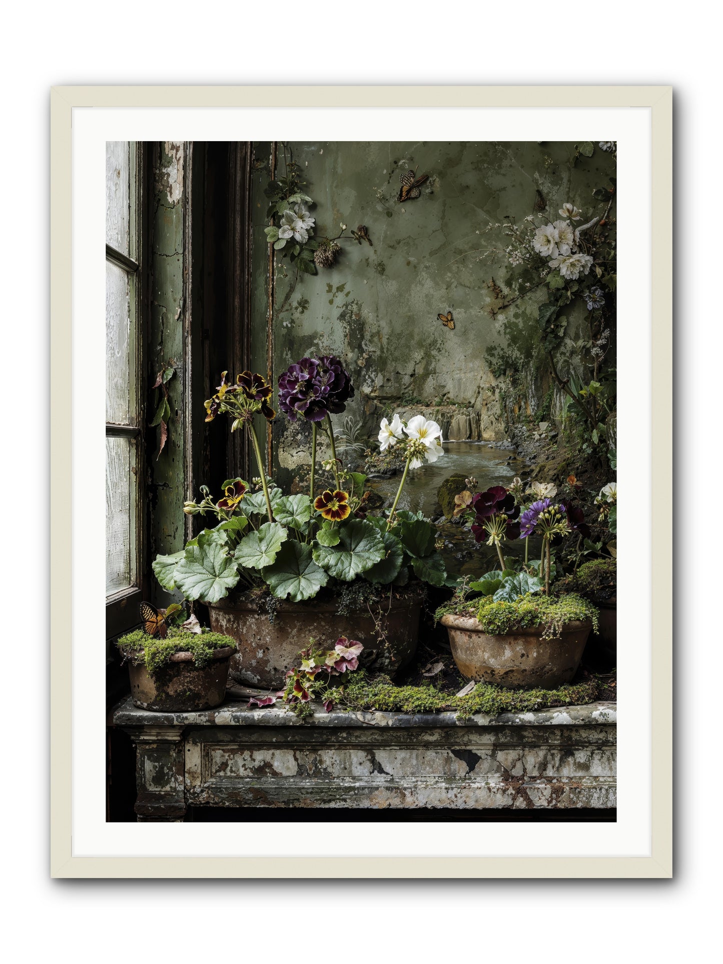 Cultivé -- Framed Print - White 30x40