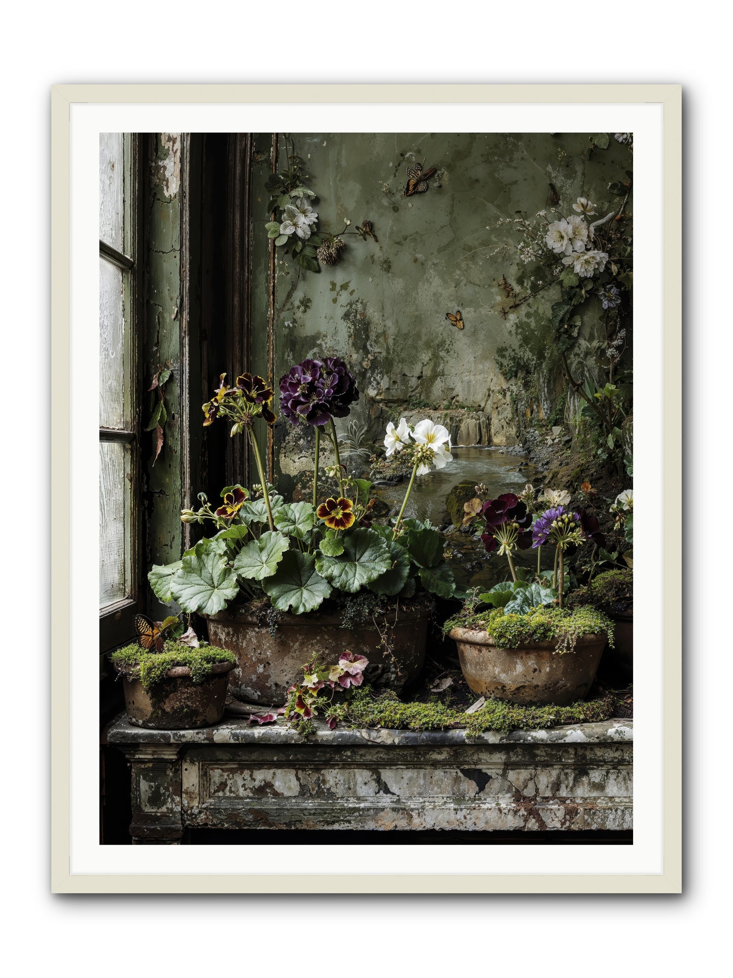 Cultivé -- Framed Print - White 36x48