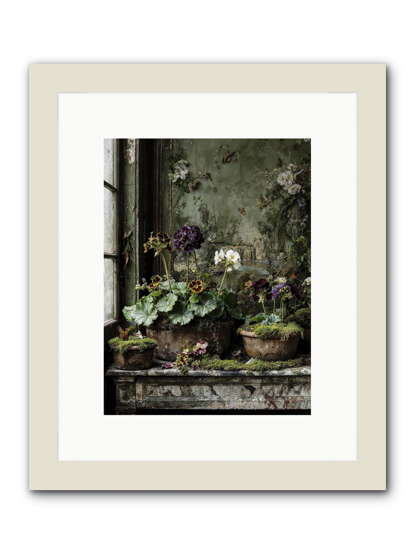 Cultivé -- Framed Print - White 9x12