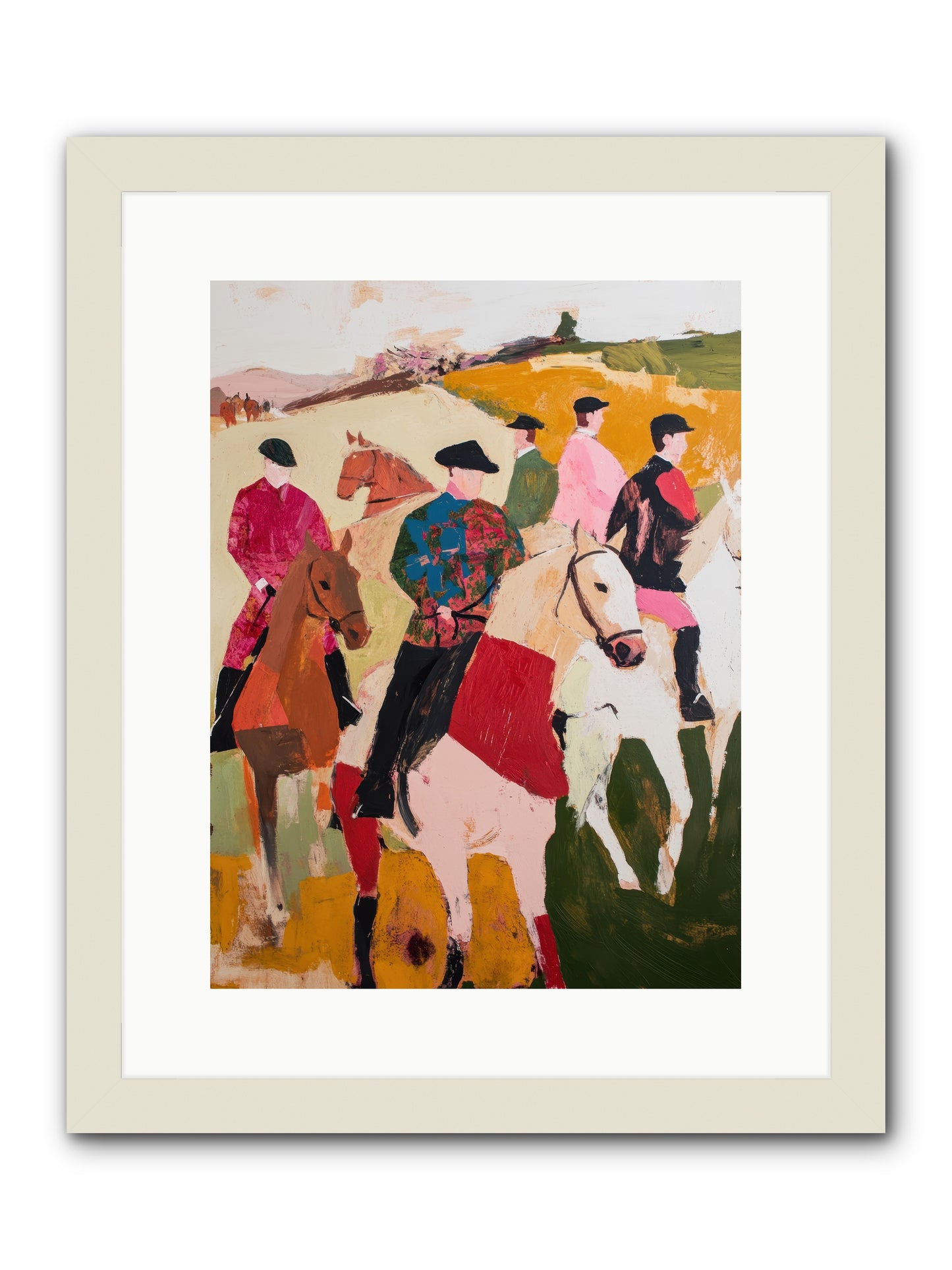Curious Foxhunter No.1 -- Framed Print - White 12x16