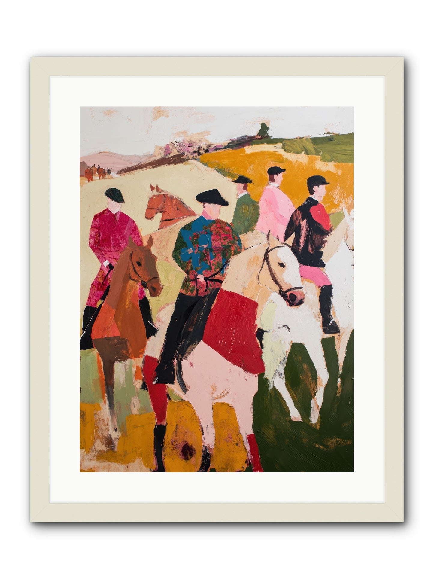Curious Foxhunter No.1 -- Framed Print - White 18x24