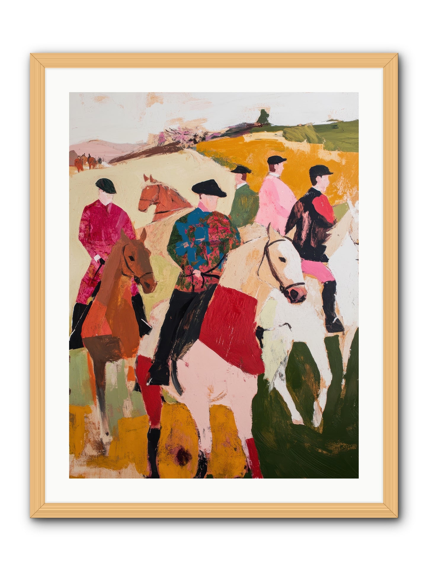 Curious Foxhunter No.1 -- Framed Print - Natural 24x32