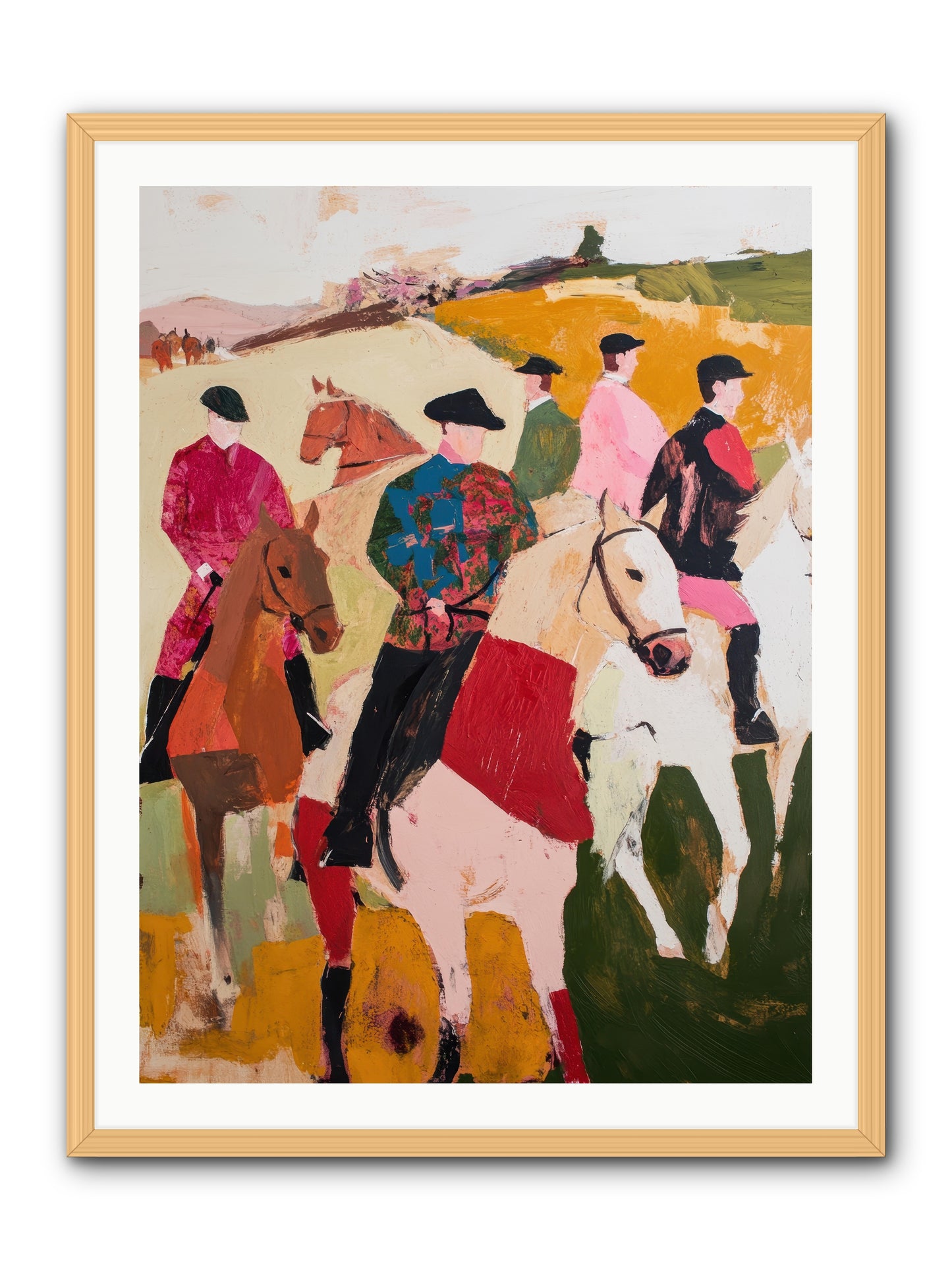 Curious Foxhunter No.1 -- Framed Print - Natural 30x40
